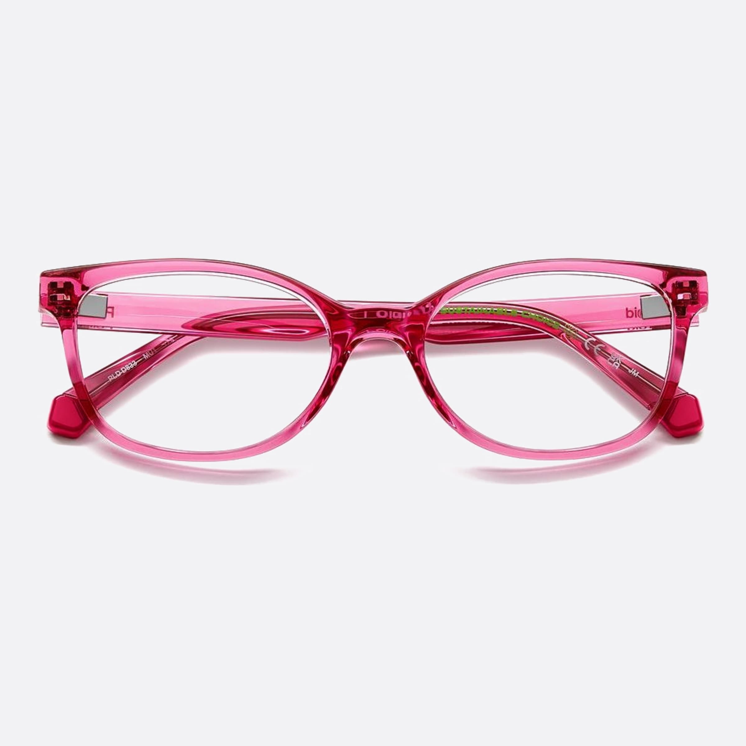 Polaroid 47mm Pld D833 Junior Mu1 Pink Cat Eye Children Eyeglasses - Lifestyle Shot