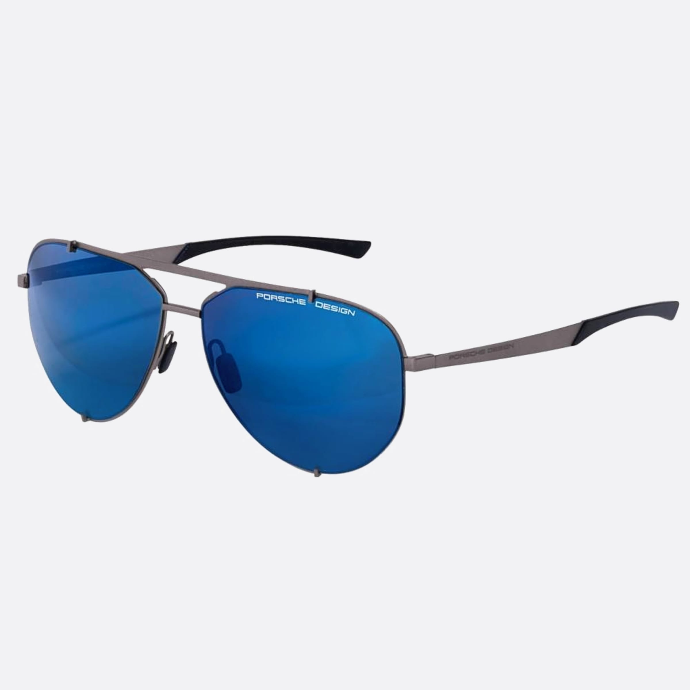 Porsche 63mm Design Hooks Ght Ruthenium Pilot Men Sunglasses - Side View