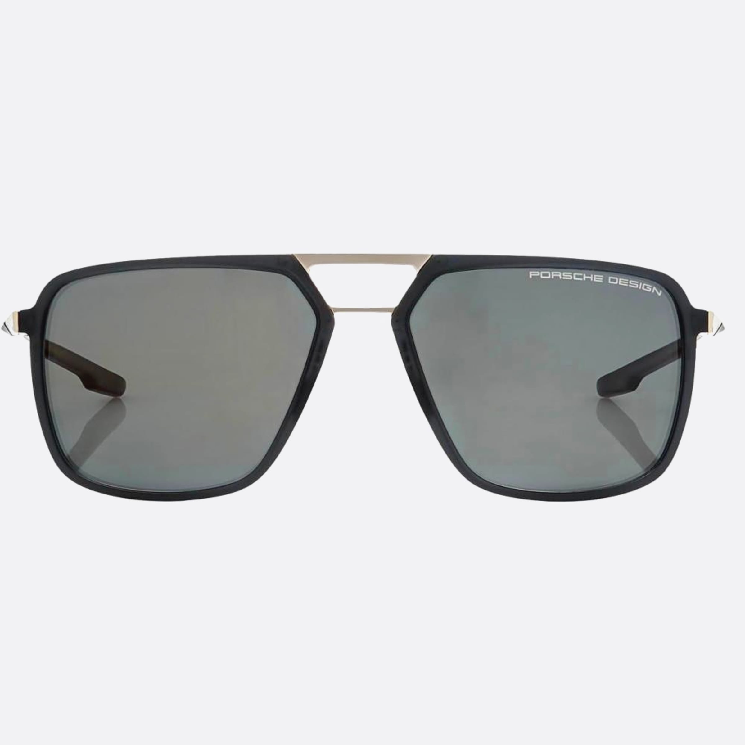 Porsche 59mm Design Grey Geometric Polarized Men Sunglasses - Main View