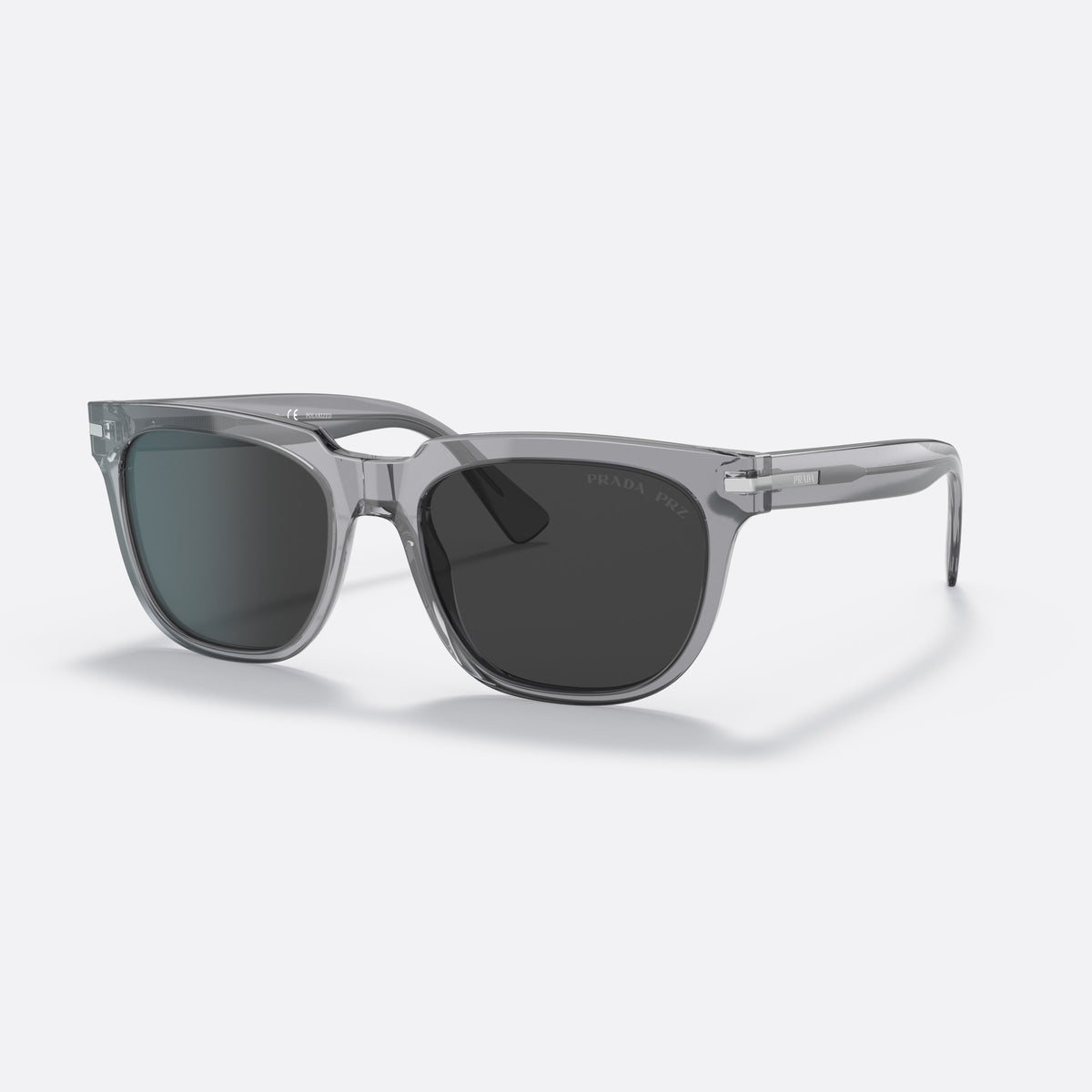 Ochelari de soare Prada PR 04YS 08U-08G, pillow gri, pentru bărbați, punte dublă simplă, literele brandului pe brațe