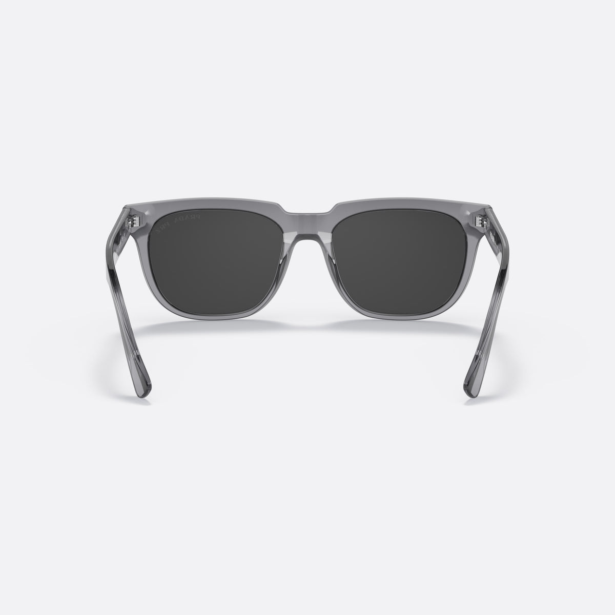 Ochelari de soare Prada PR 04YS 08U-08G, pillow gri, pentru bărbați, punte dublă simplă, literele brandului pe brațe, vedere din spate