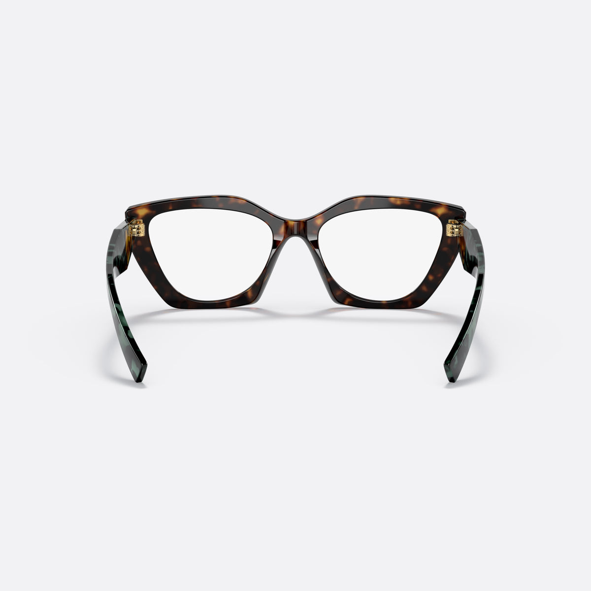 Rame ochelari de vedere Prada PR 09YV 2AU-1O1, neregulat havana, pentru femei, punte simplă îmbinată, logo-ul brandului pe brațe