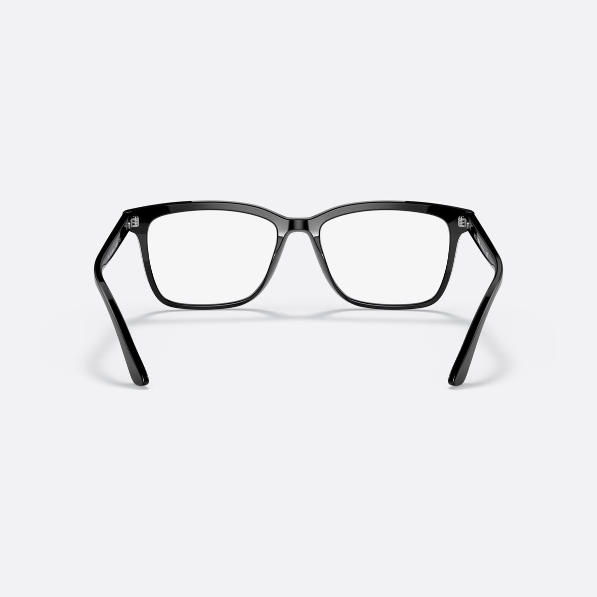 Prada PR 14WV 1AB-1O1 eyeglasses, black rectangular frame for men, keyhole bridge, brand lettering on temples, full-rim frame