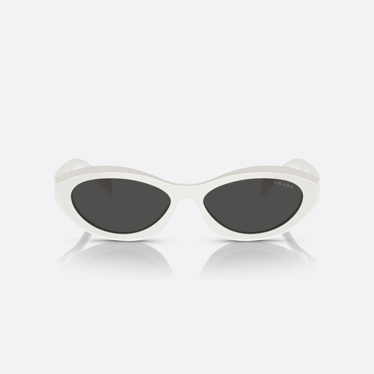 Ochelari de soare Prada PR 26ZS 17K-08Z, neregulat alb, pentru femei, punte integrată simplă, literele brandului pe brațe