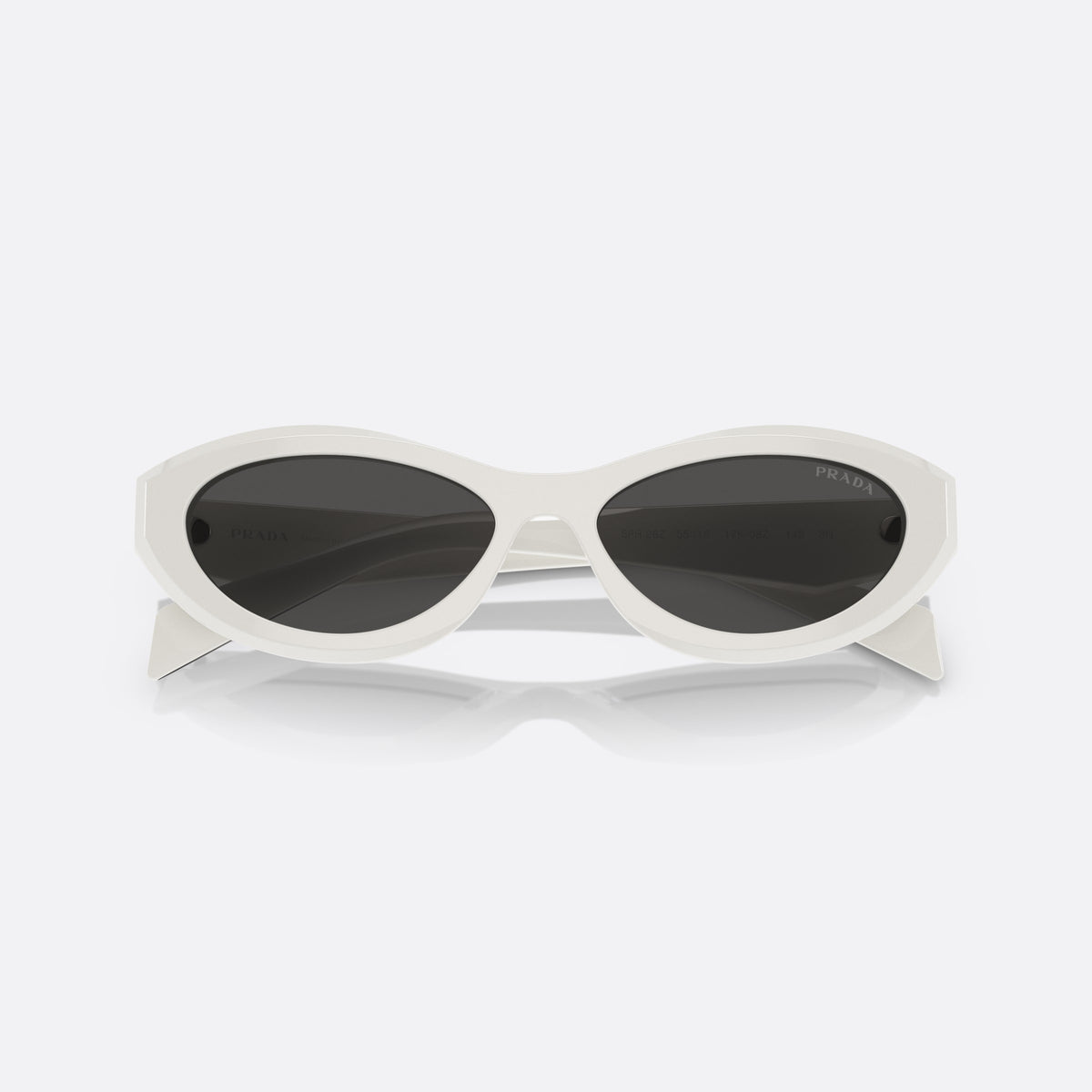 Ochelari de soare Prada PR 26ZS 17K-08Z, neregulat alb, pentru femei, punte integrată simplă, literele brandului pe brațe