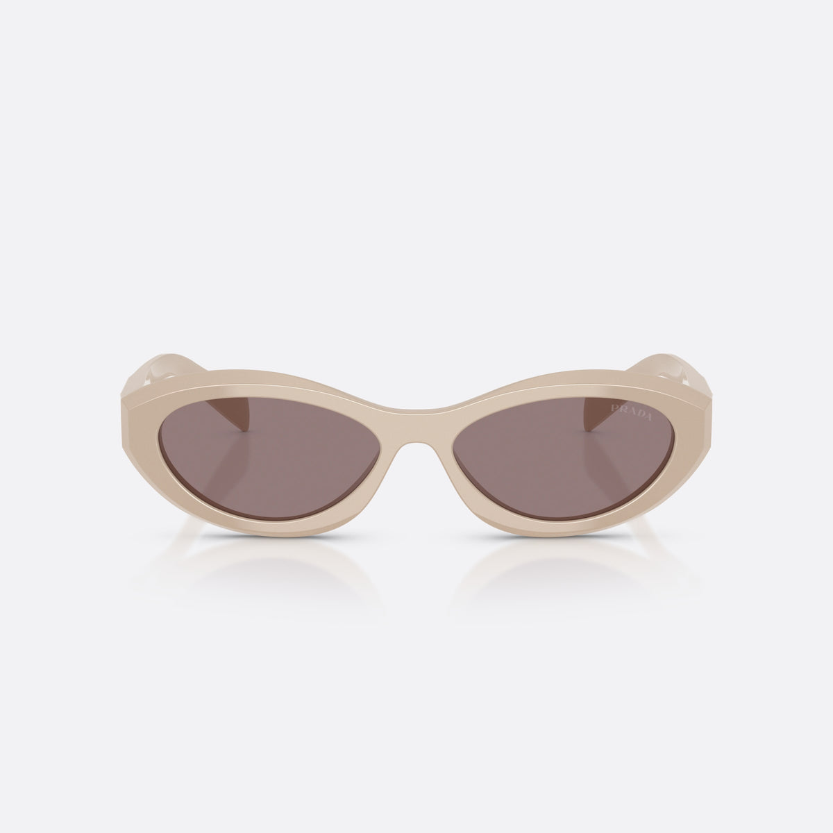 Ochelari de soare Prada PR 26ZS 25B6X1, neregulat roz, pentru femei, punte simplă, logo brand pe braț, brațe late conice, vedere din față