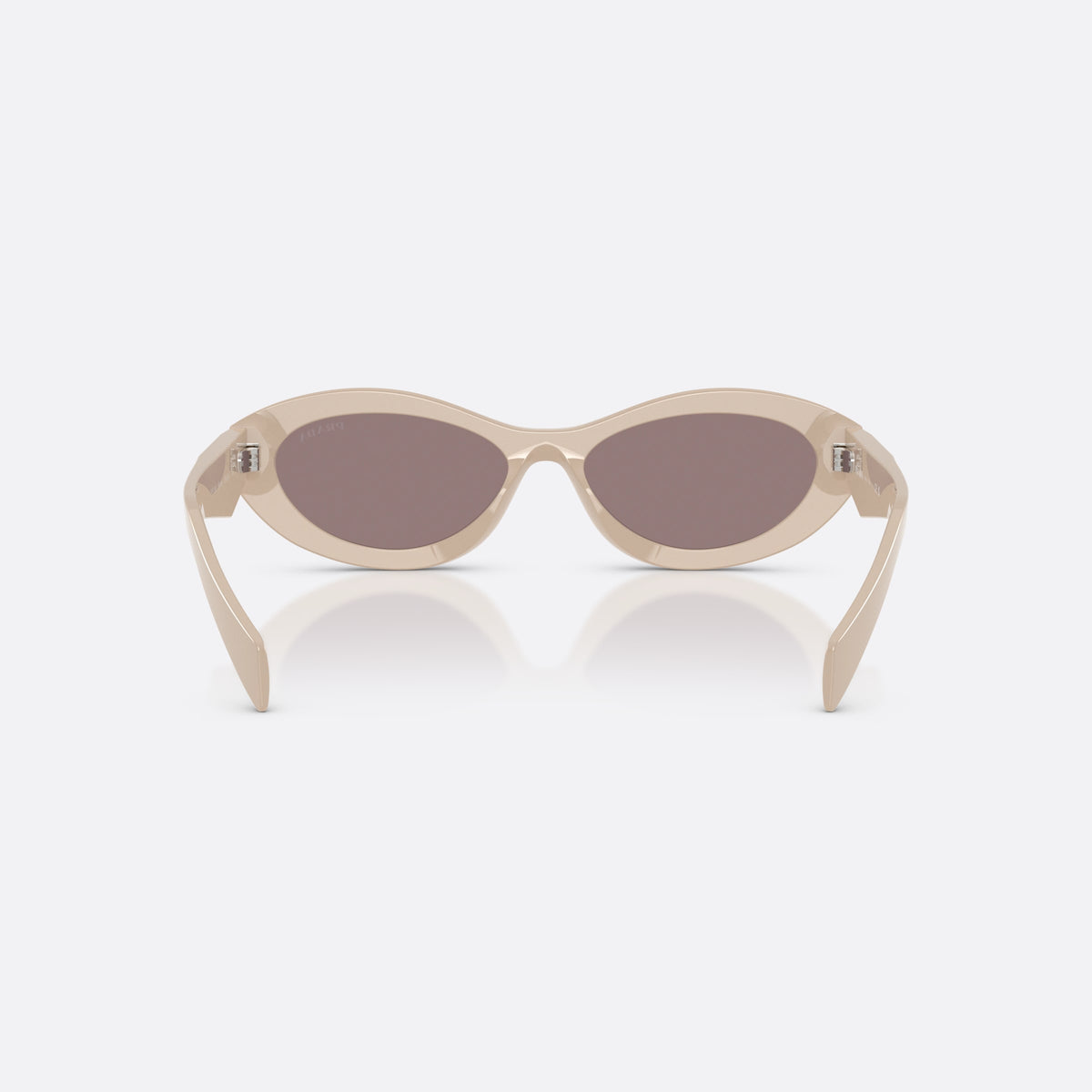 Ochelari de soare Prada PR 26ZS 25B6X1, neregulat roz, pentru femei, punte simplă, logo brand pe braț, brațe late conice, vedere din spate