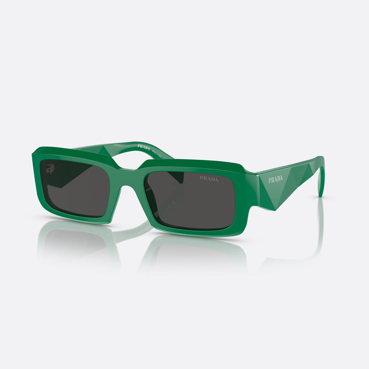 Ochelari de soare Prada PR 27ZS 11L-08Z, neregulat negru, pentru bărbați, punte integrată simplă, literele brandului pe brațe
