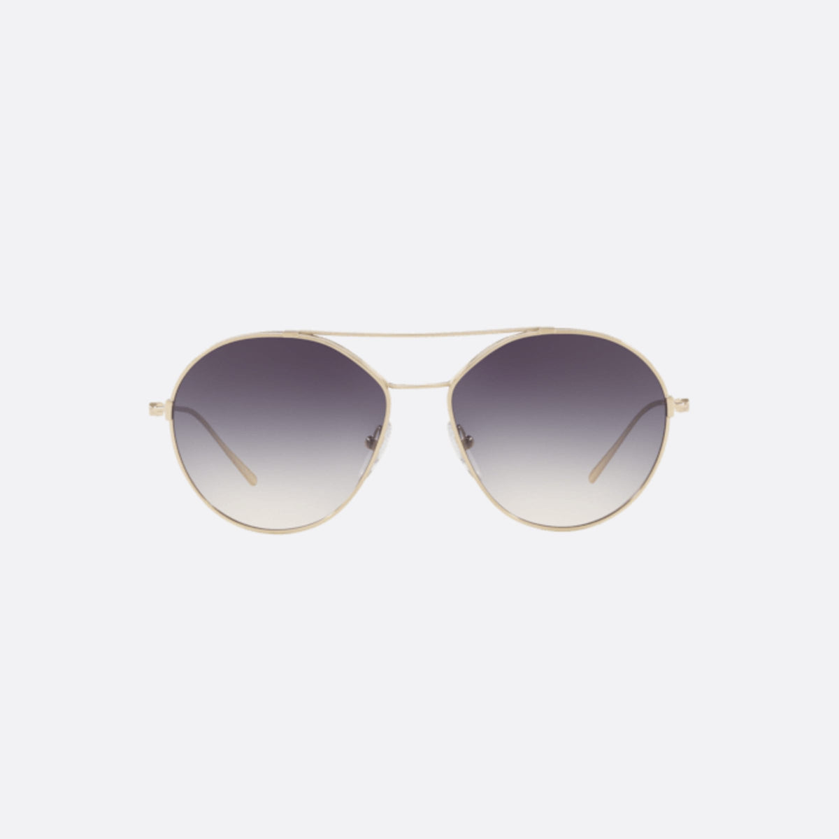 Ochelari de soare Prada PR 56US CONCEPTUAL ZVNNJ0, neregulat auriu, pentru femei, punte dublă, brațe subțiri, conice, ramă completă metalică, vedere din față