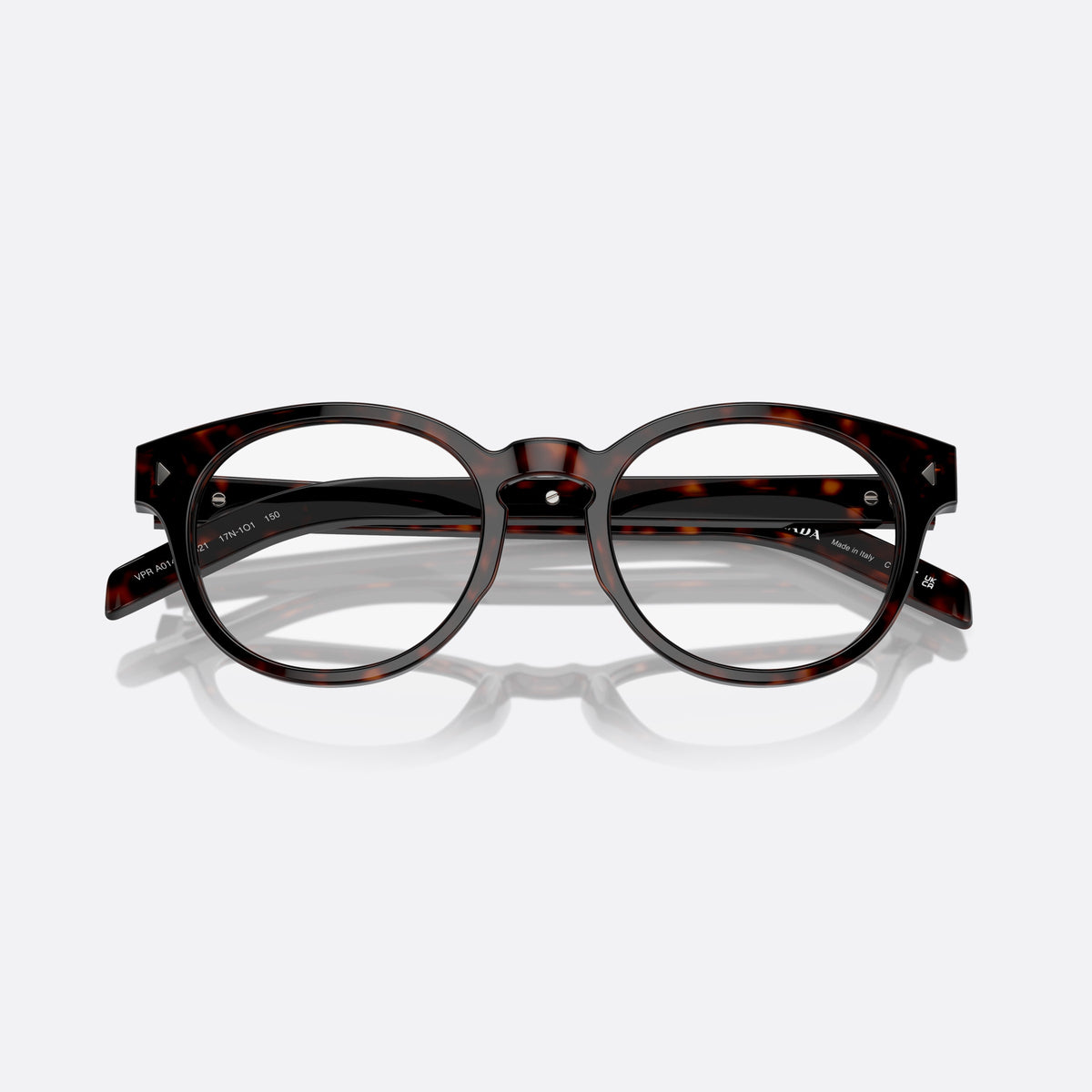 Rame ochelari de vedere Prada PR A14V 17N1O1, phantos maro, pentru bărbați, literele brandului pe brațe, ramă completă din acetat