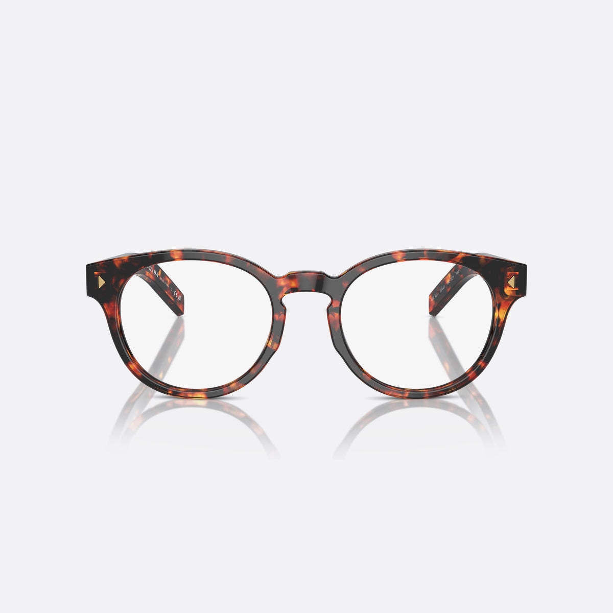 Prada PR A14V 50 eyeglasses, havana phantos frame for men, keyhole bridge, brand lettering on temples