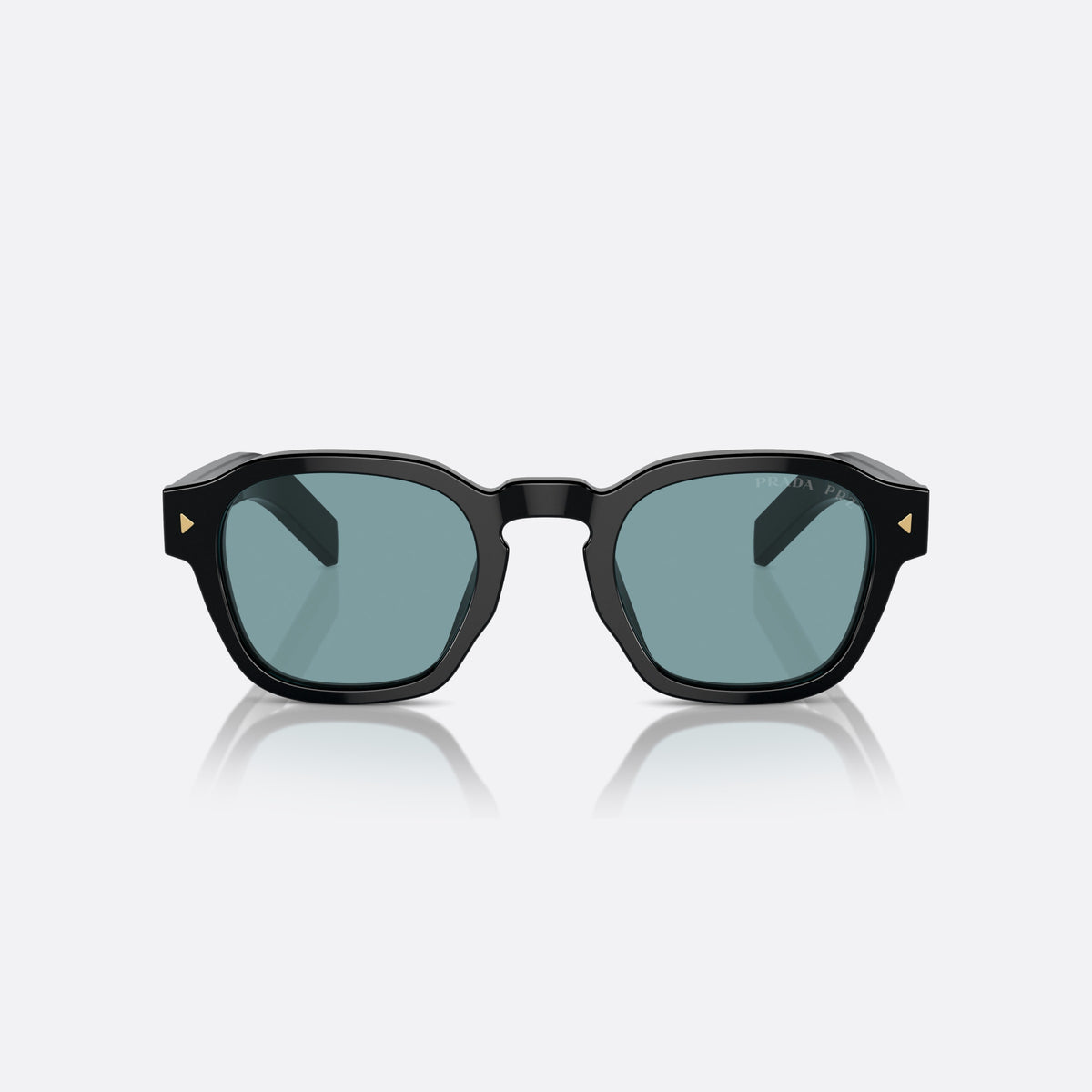 Prada PR A16S 16K-04D sunglasses, black pantos frame for men, brand lettering on temples, full-rim frame, front view