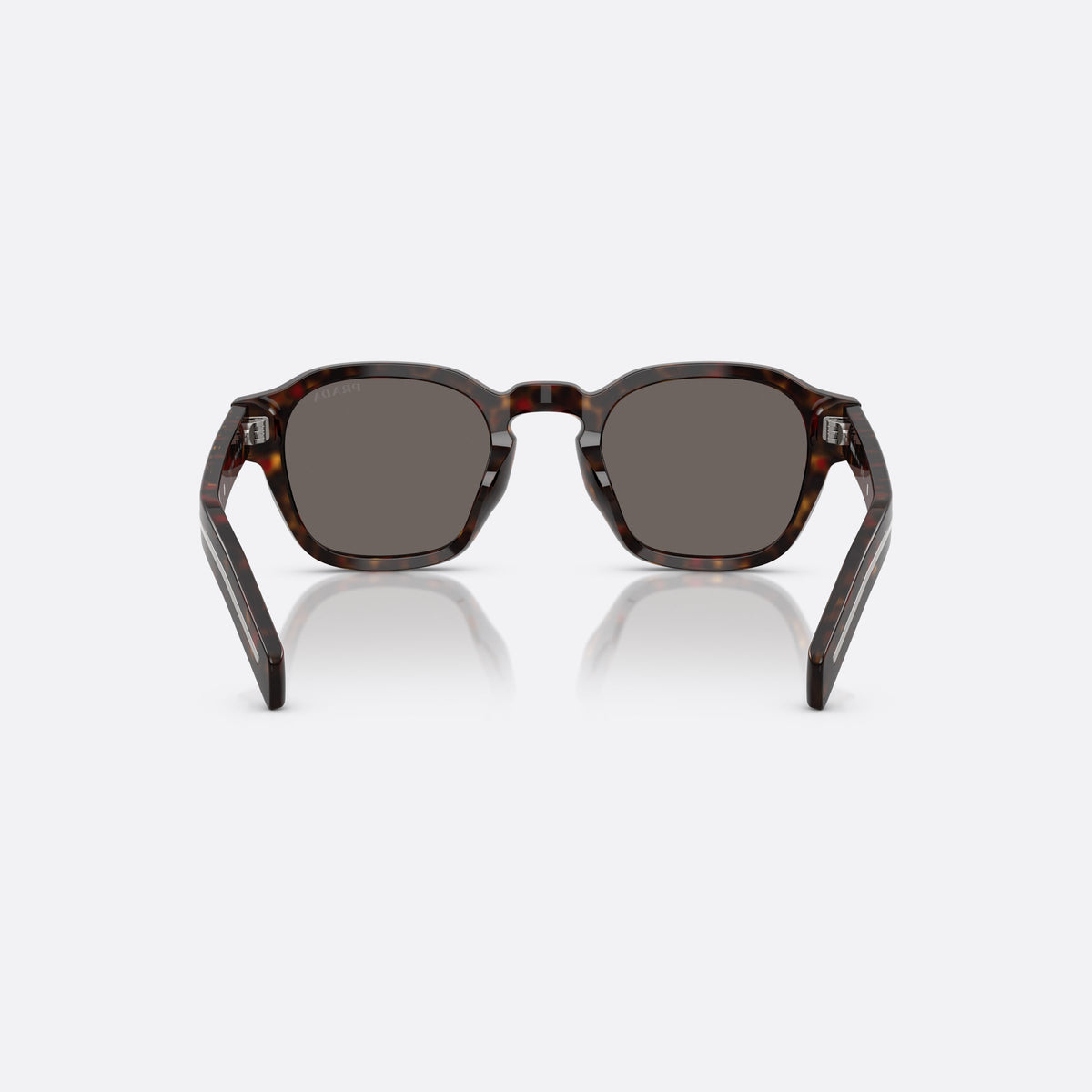 Prada PR A16S 17N-731 sunglasses, havana pantos frame for men, brand lettering on temples, flat wide temples, back view