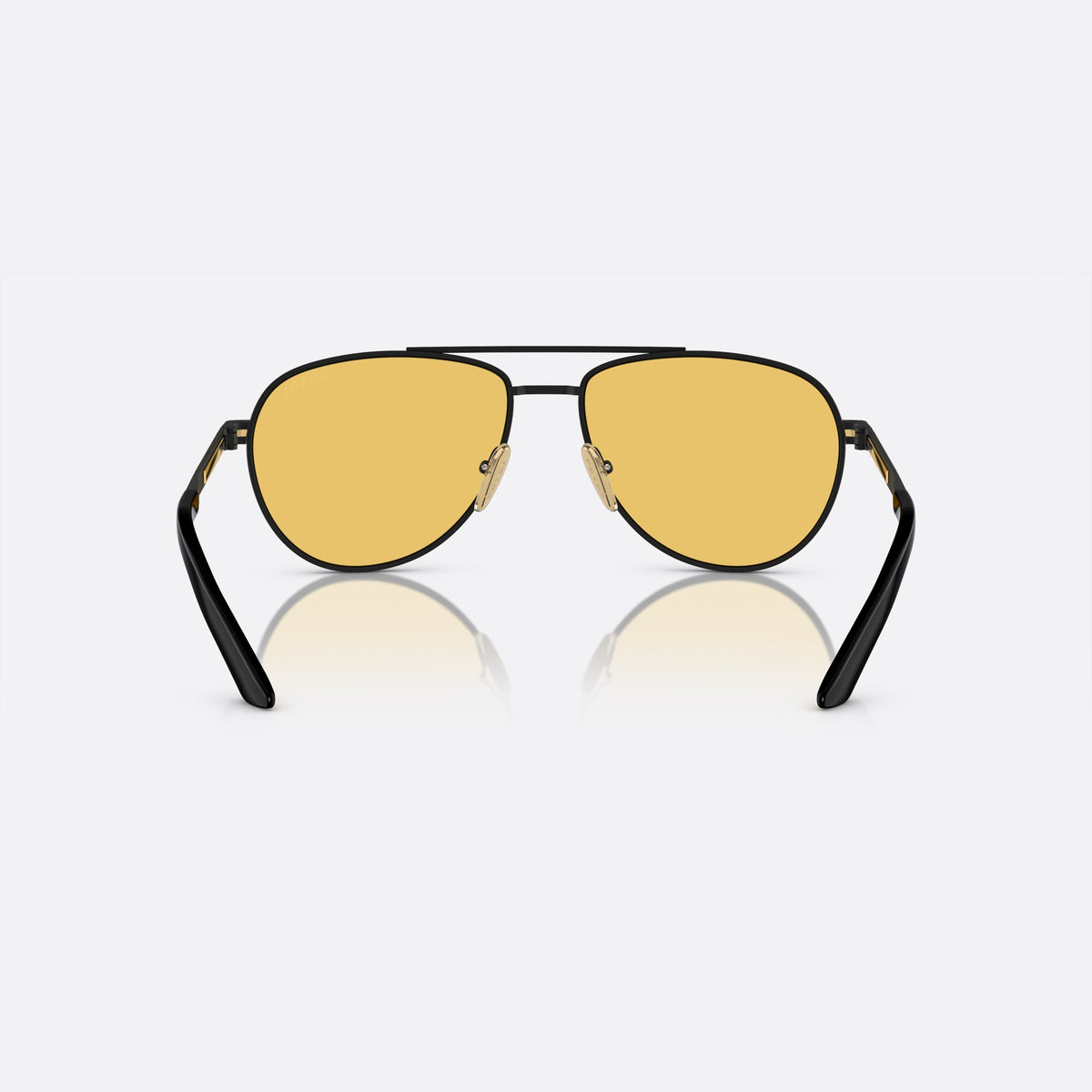 Prada PR A54S 1BO-90C sunglasses, black pilot frame for men, double bridge, brand lettering on temples