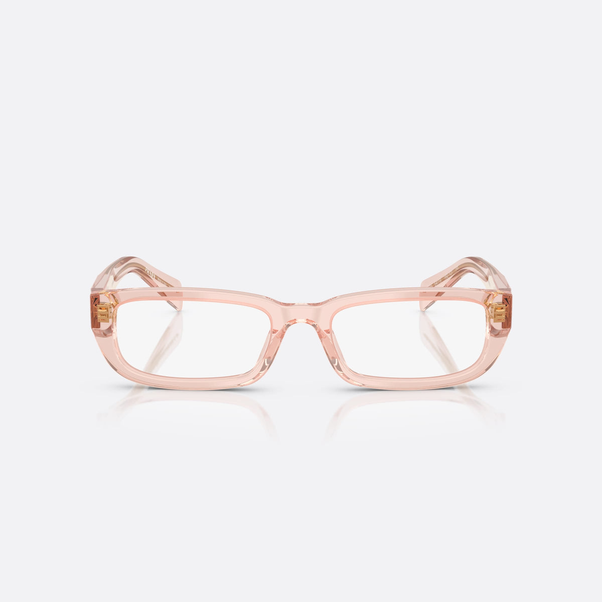 Rame ochelari de vedere Prada PR B05V 19Q1O1, visor roz, pentru femei, punte simplă integrată, placă cu logo pe brațe, vedere din față