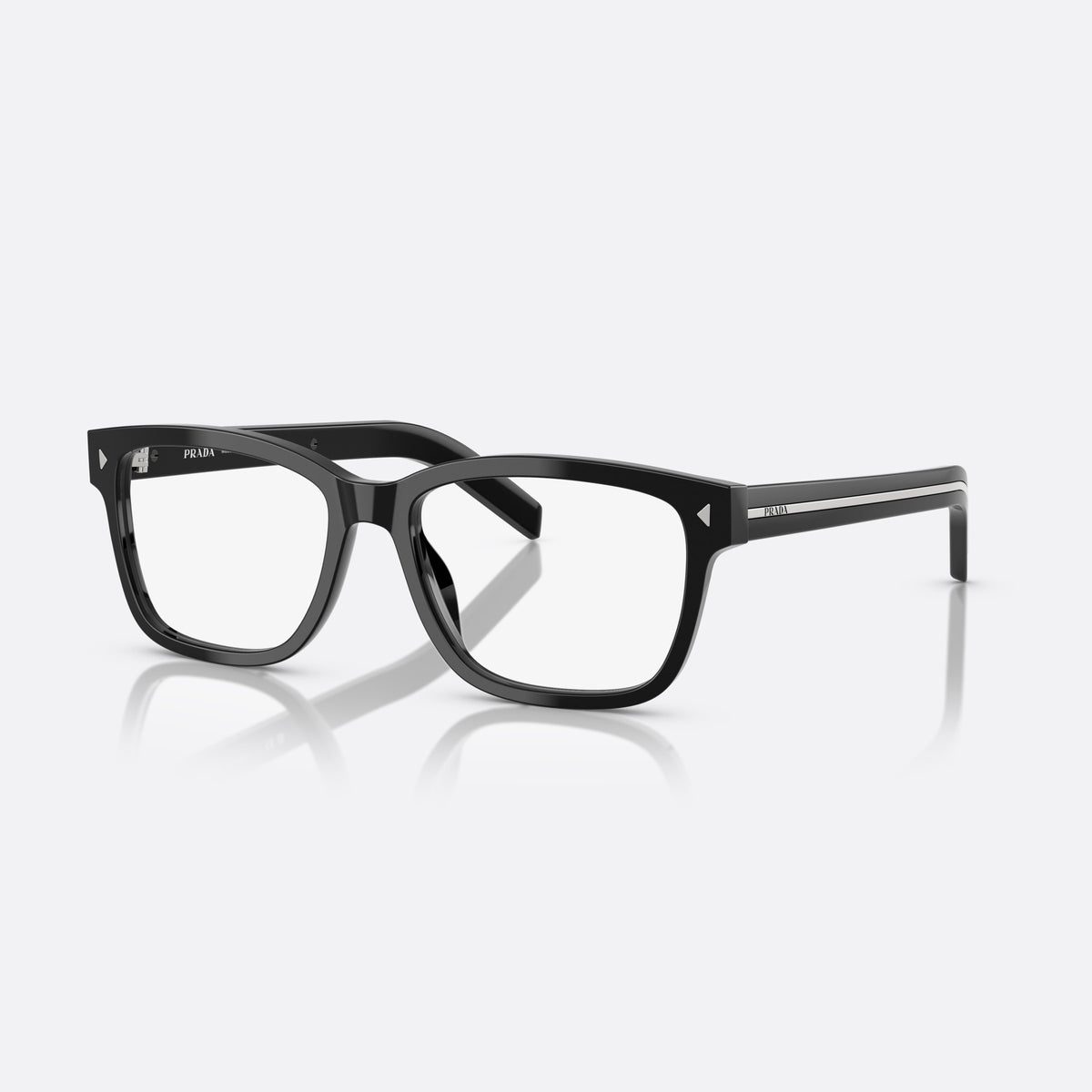 Rame ochelari de vedere Prada PR B10V 16K1O1, visor negru, pentru bărbați, punte simplă, integrată în față, ramă completă groasă