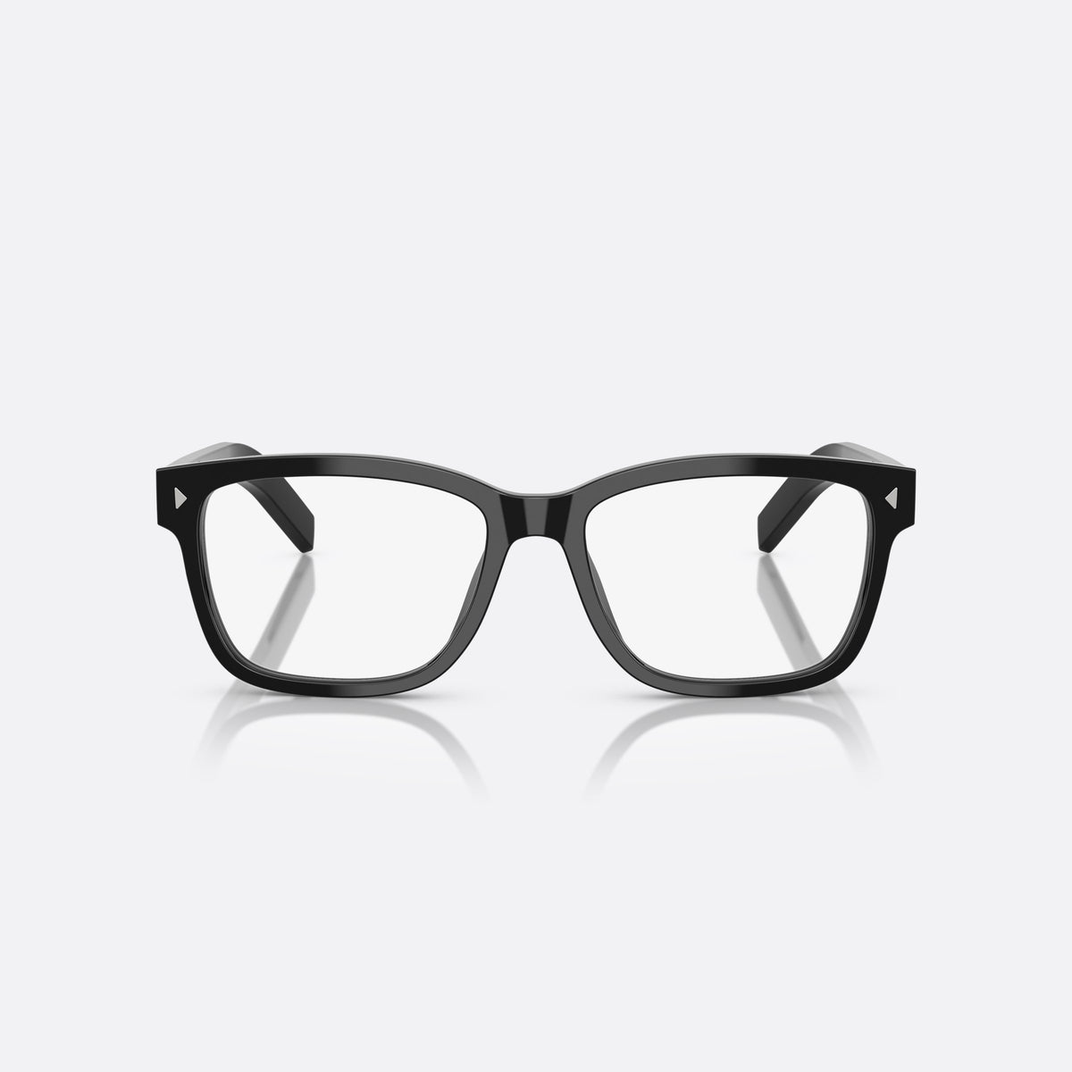 Rame ochelari de vedere Prada PR B10V 16K1O1, visor negru, pentru bărbați, punte simplă, integrată în față, ramă completă groasă, vedere din față