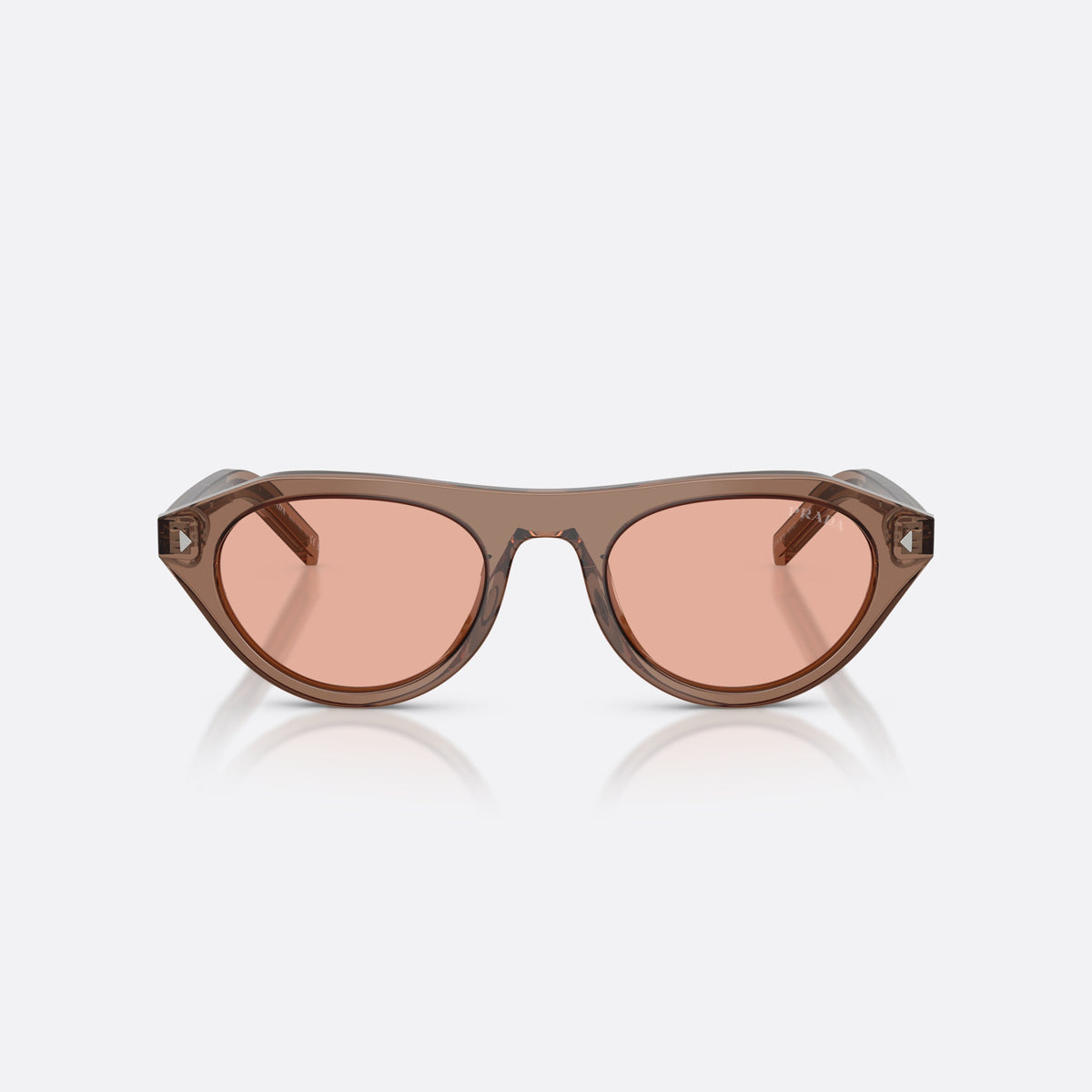 Ochelari de soare Prada PR B15S 28I50W, neregulat transparent, pentru femei, punte simplă, integrată în ramă, ramă completă, vedere din față