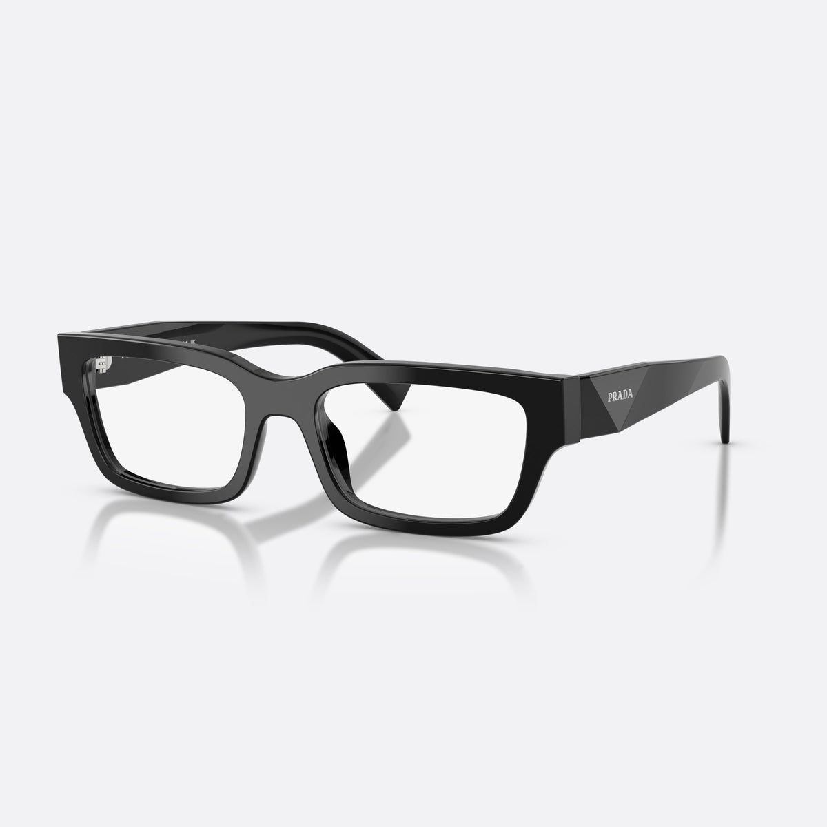 Rame ochelari de vedere Prada PR C02V 16K1O1, pillow negru, pentru bărbați, punte simplă integrată, literele brandului pe brațe