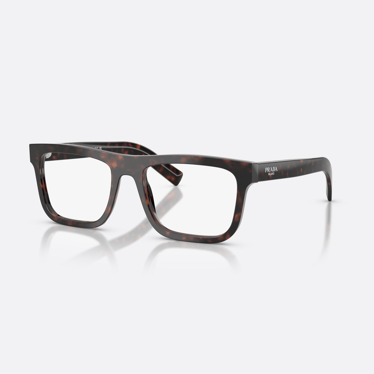 Rame ochelari de vedere Prada PR C03V 17N1O1, pillow havana, pentru bărbați, punte simplă, literele brandului pe braț, ramă completă