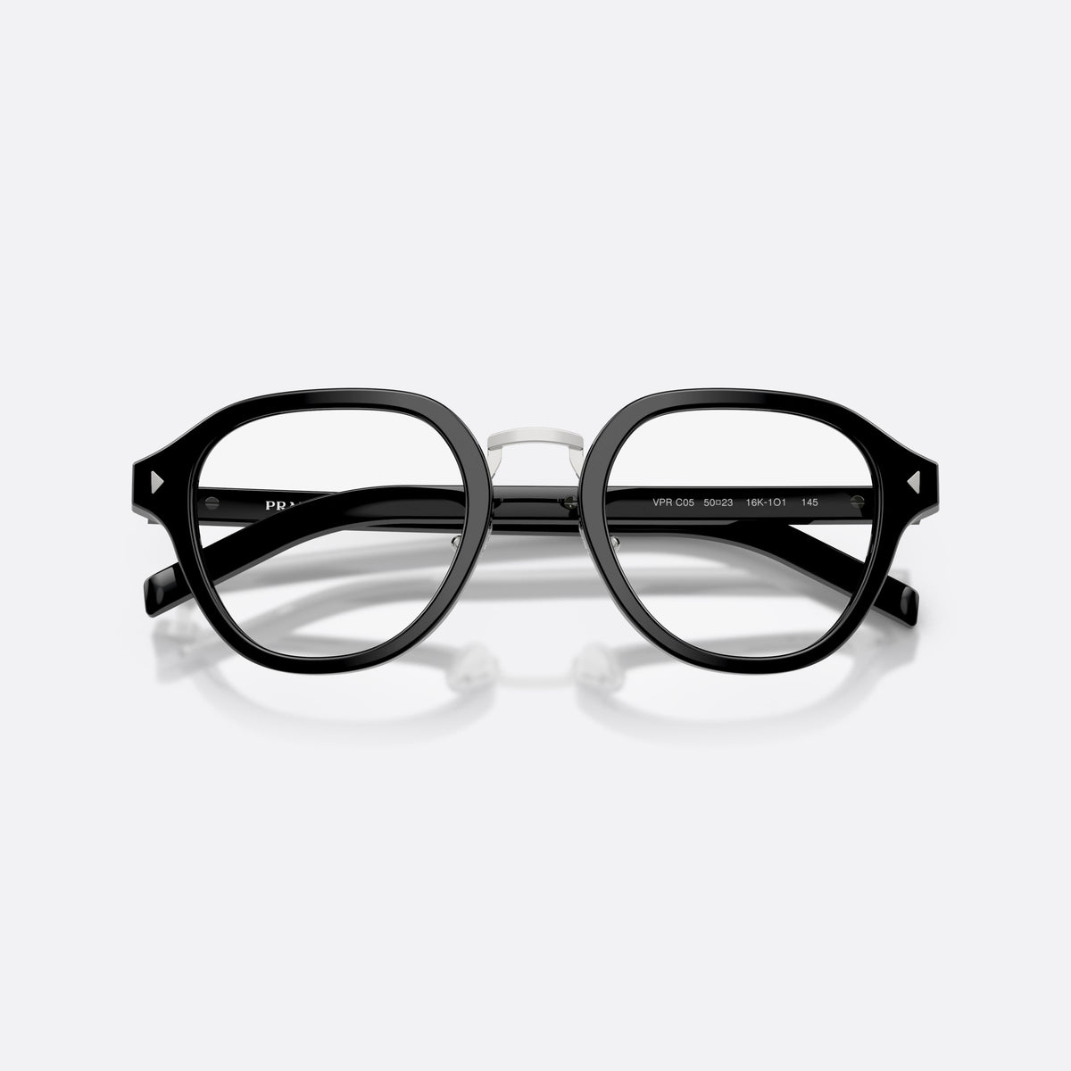 Rame ochelari de vedere Prada PR C05V 16K1O1, phantos negru, pentru bărbați, literele brandului pe brațe, ramă completă, cu brațele pliate