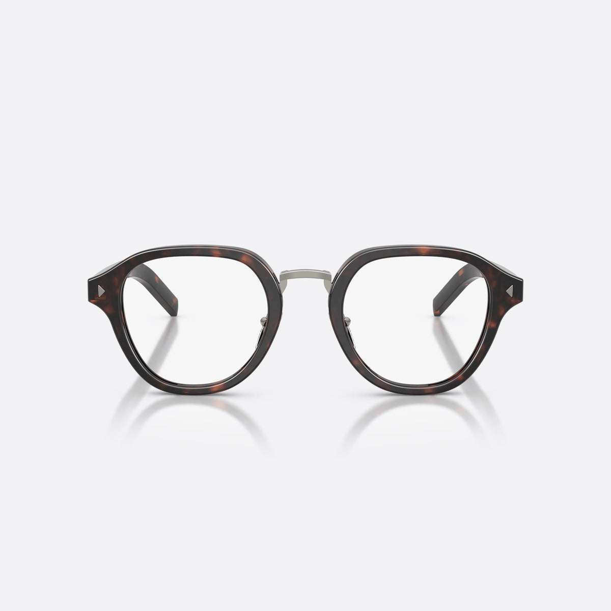 Rame ochelari de vedere Prada PR C05V 17N1O1, phantos havana, pentru bărbați, literele brandului pe brațe, brațe subțiri, conice, vedere din față