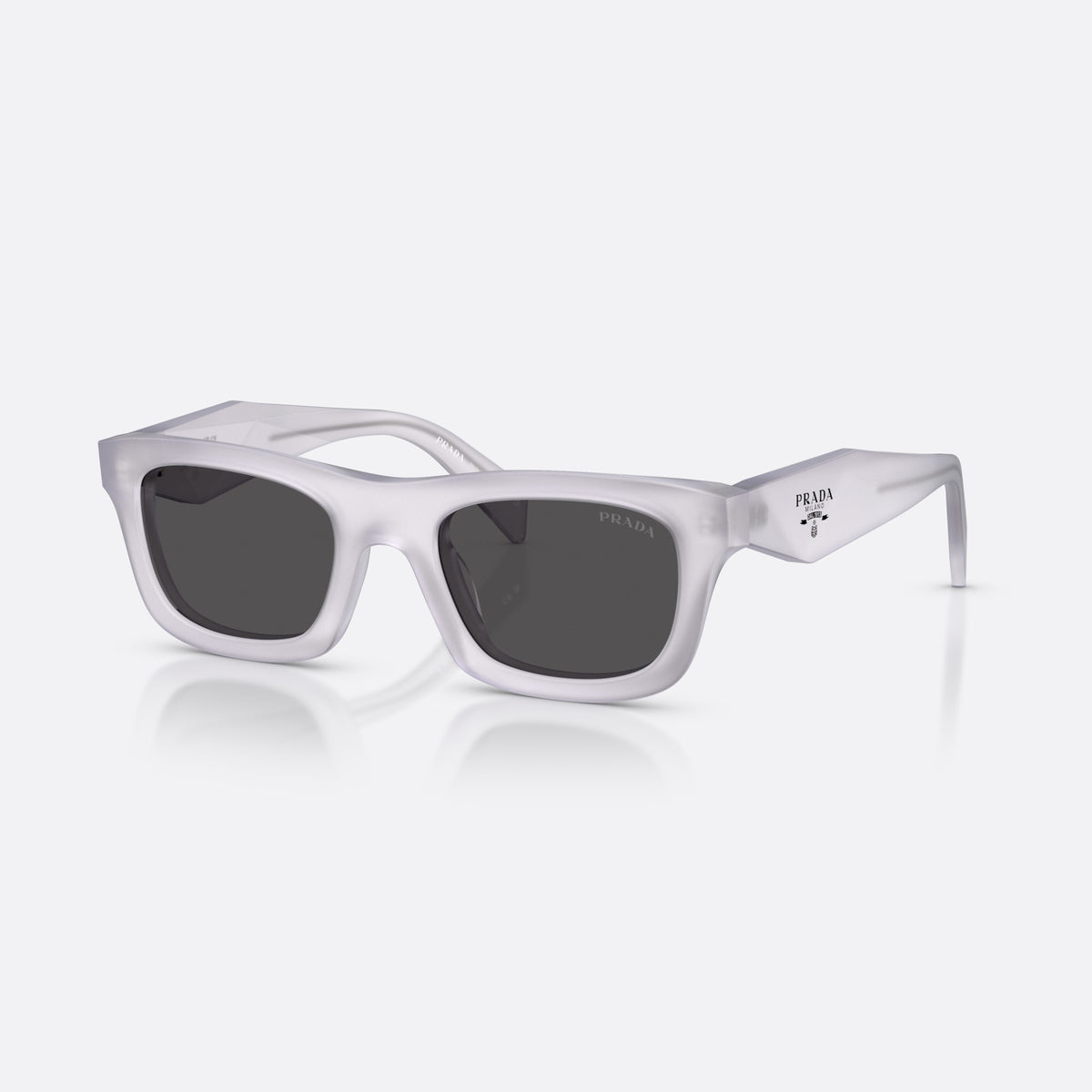 Ochelari de soare Prada PR C06S 22G08Z, pillow transparent, pentru femei, punte simplă, litere ale brandului pe braț
