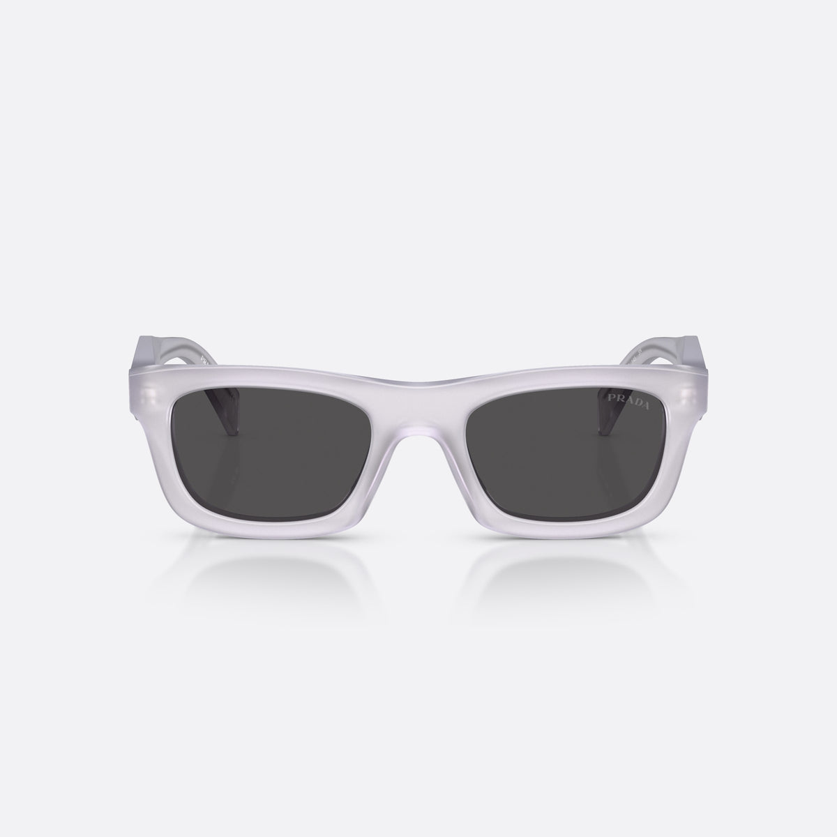 Ochelari de soare Prada PR C06S 22G08Z, pillow transparent, pentru femei, punte simplă, litere ale brandului pe braț, vedere din față