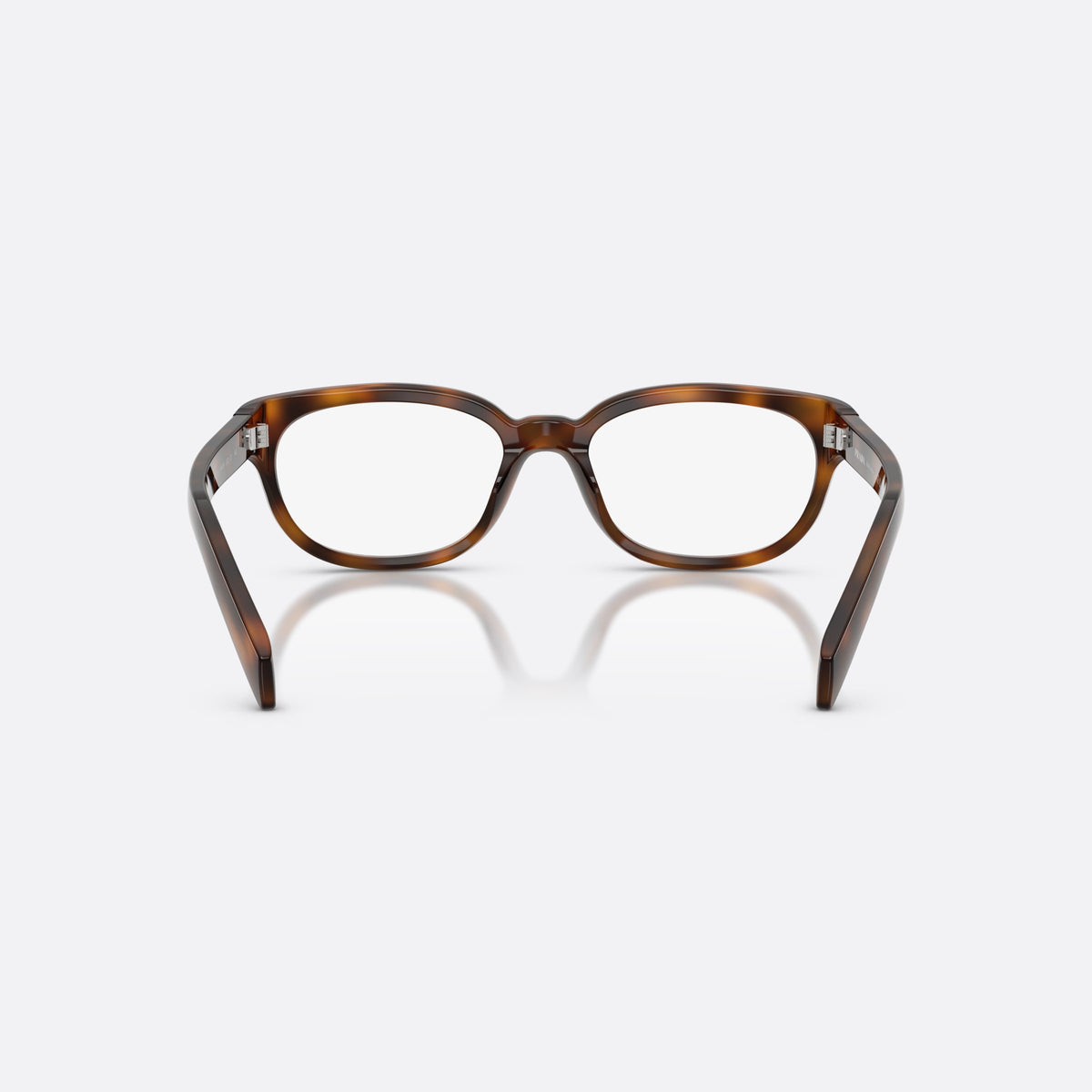 Rame ochelari de vedere Prada PR D03VU 20D1O1, phantos havana, pentru femei, punte keyhole, litere ale brandului pe brațe, vedere din spate