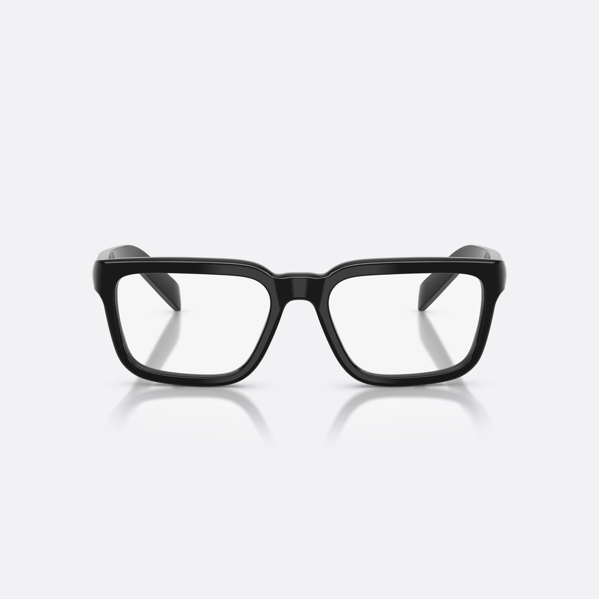Rame ochelari de vedere Prada PR D04V 16K1O1, pillow negru, pentru femei, punte simplă, litere ale brandului pe braț, ramă completă, vedere din față