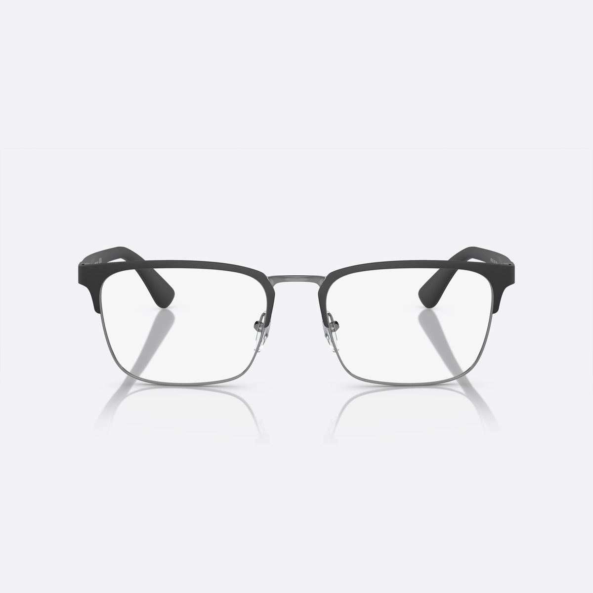Rame ochelari de vedere Prada PRADA PR 54TV 1BO-1O1, geometrica negru, pentru bărbați, punte metalică dublă, literele brandului pe brațe, vedere din față