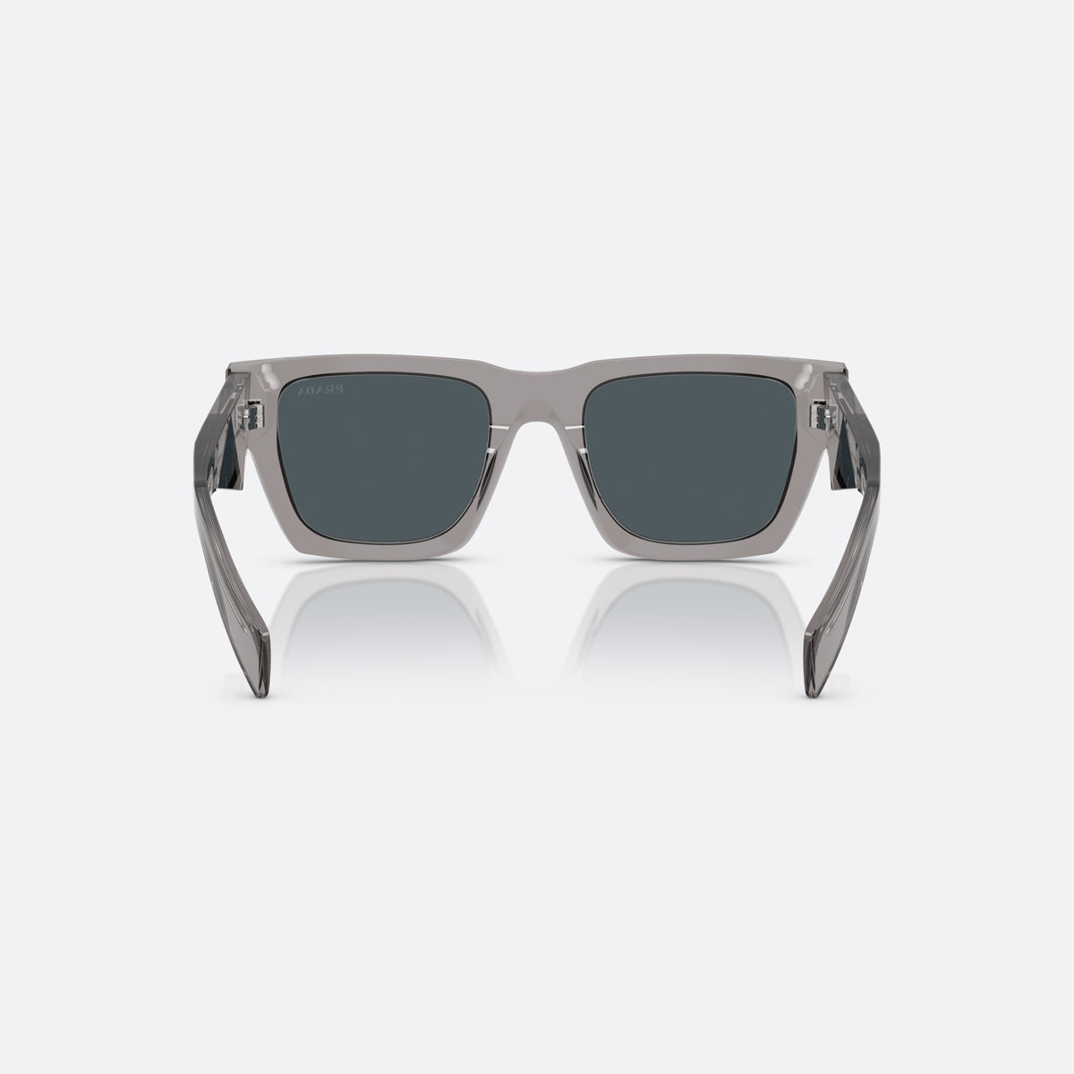 Prada Symbole PR A06S 16Z70B GRDG sunglasses, grey pantos frame for men, plain bridge with straight top, back view