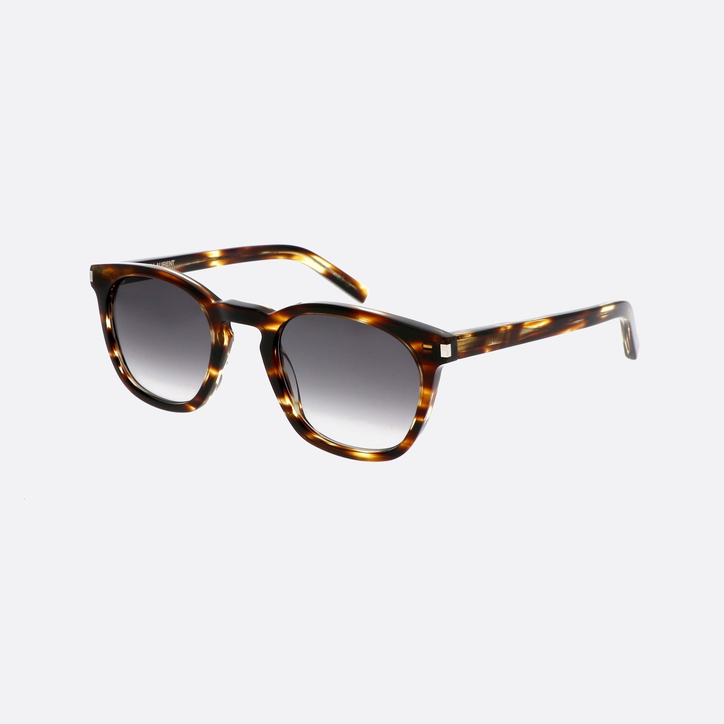 Saint 49mm Laurent Classic Tortoise Square Unisex Sunglasses - Main View