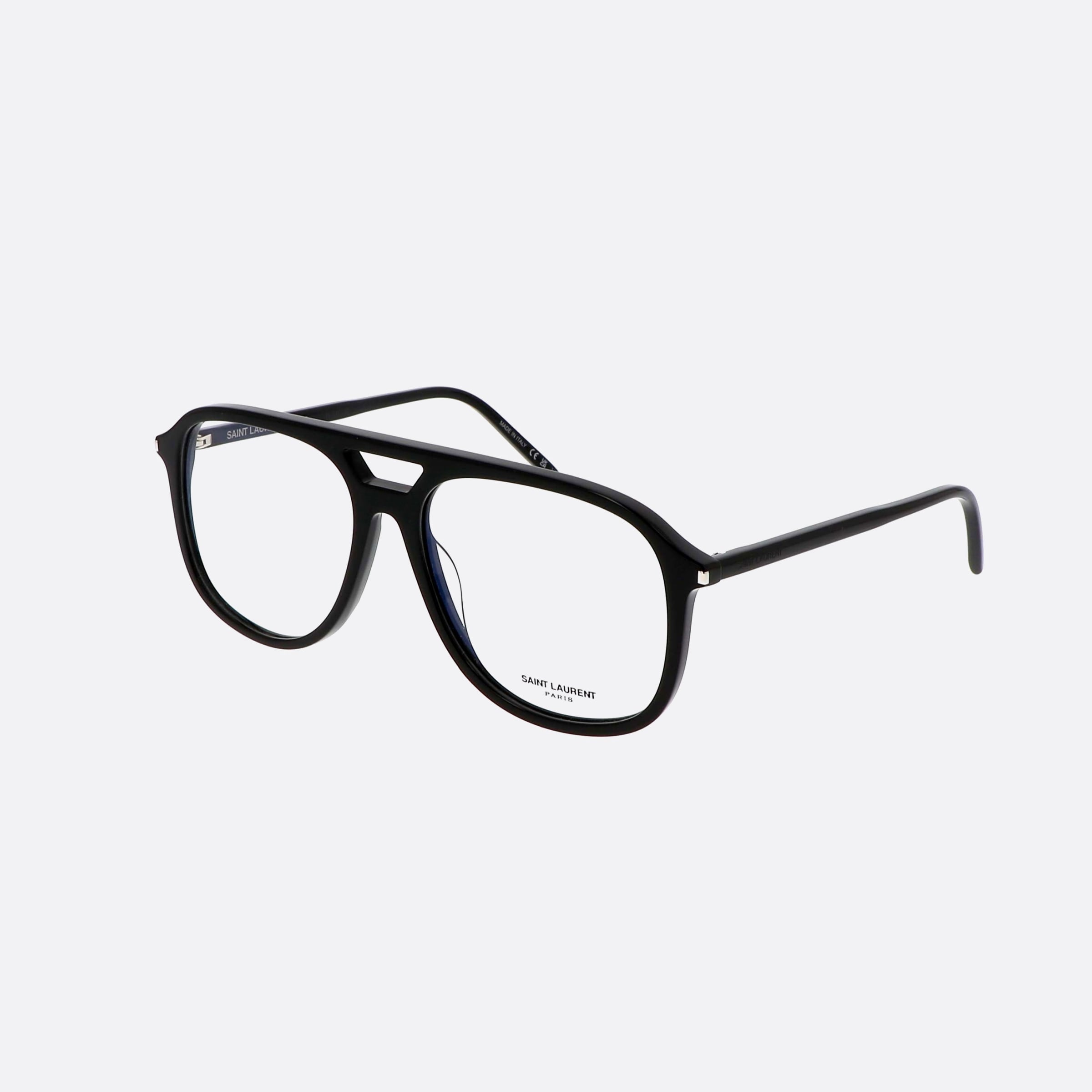 Saint 58mm Laurent Classic 476opt Black Square Men Eyeglasses - Main View