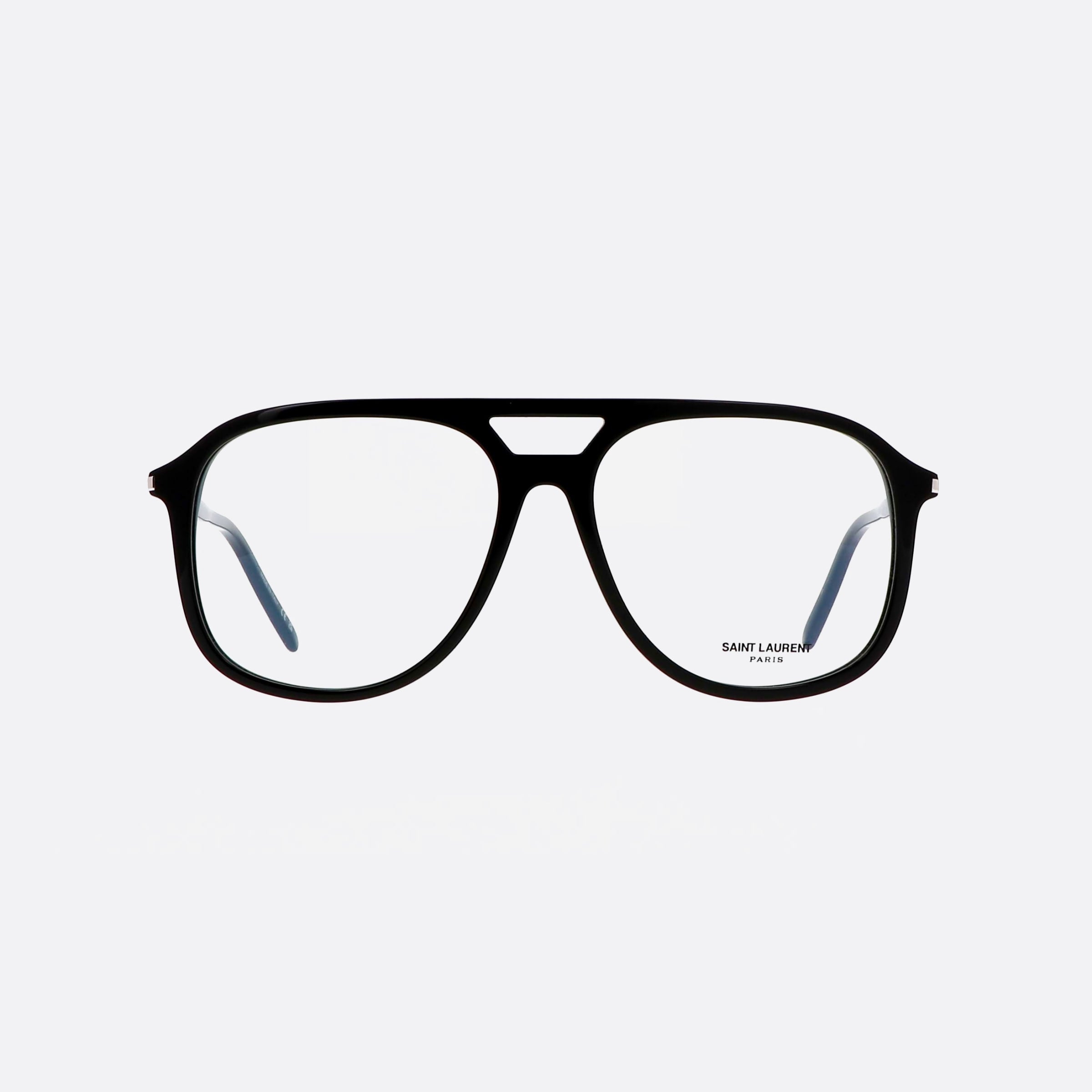 Saint 58mm Laurent Classic 476opt Black Square Men Eyeglasses - Side View