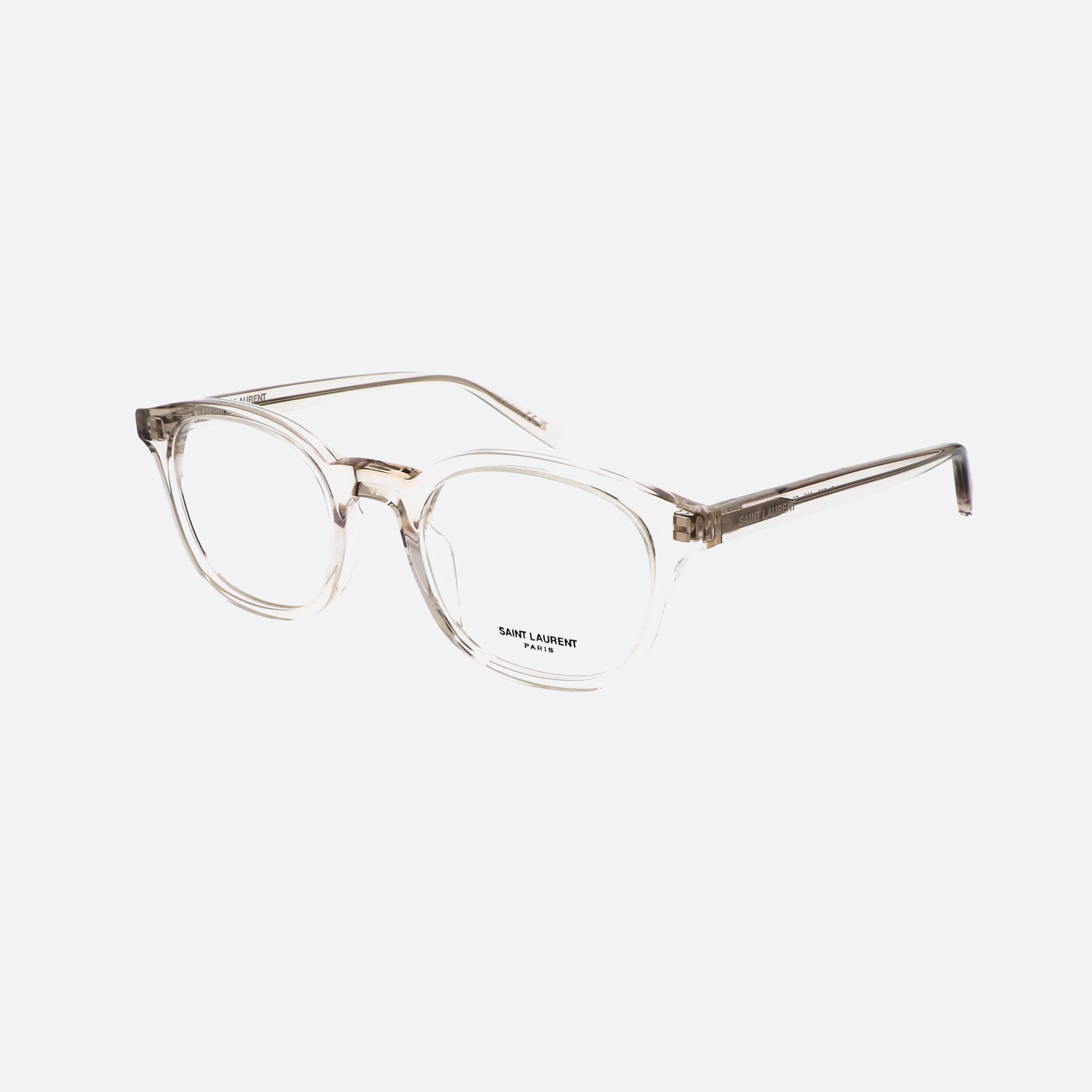 Saint 50mm Laurent Classic Grey Squared Unisex Eyeglasses - Main View