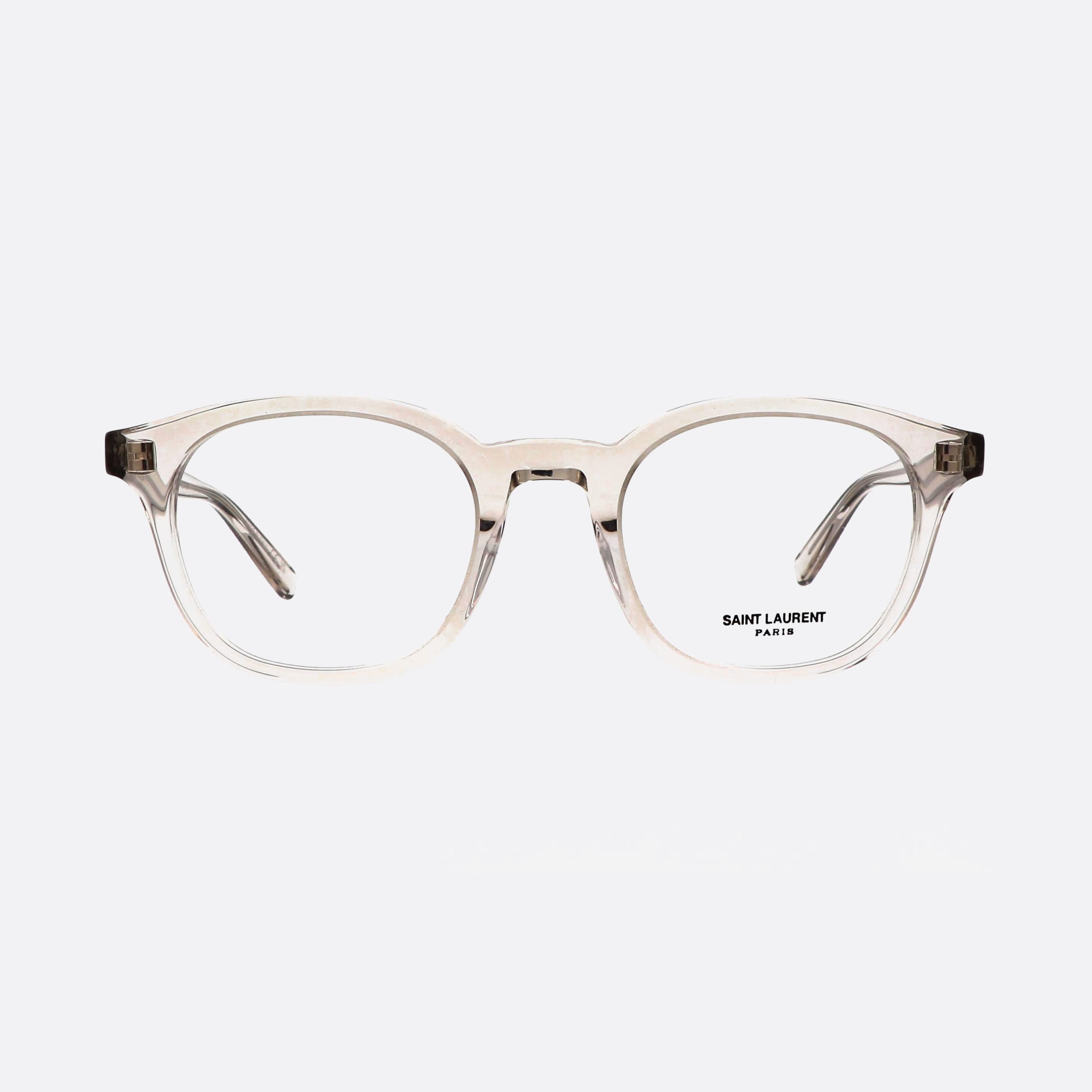 Saint 50mm Laurent Classic Grey Squared Unisex Eyeglasses - Side View