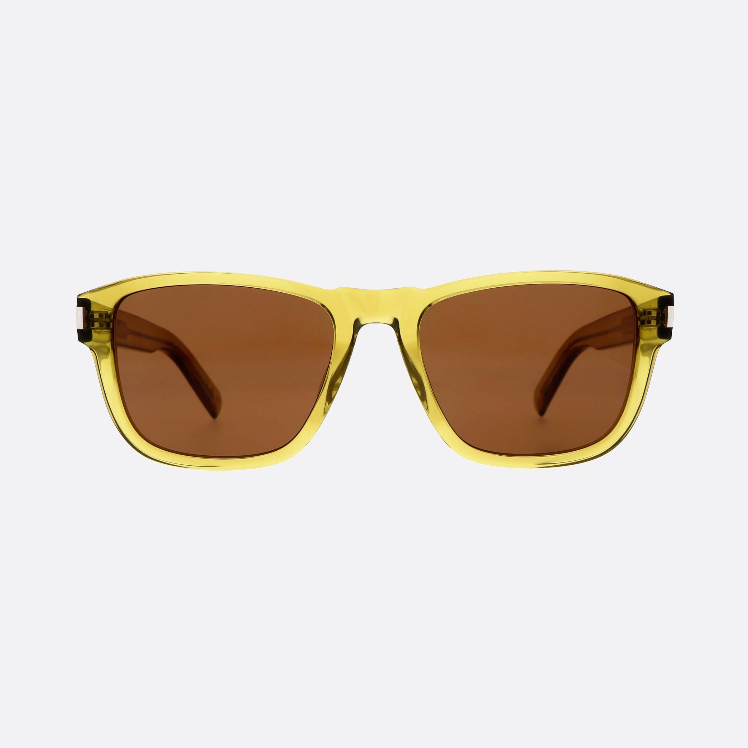Saint 54mm Laurent Corner Angle Gnbr Green Squared Man Sunglasses - Side View