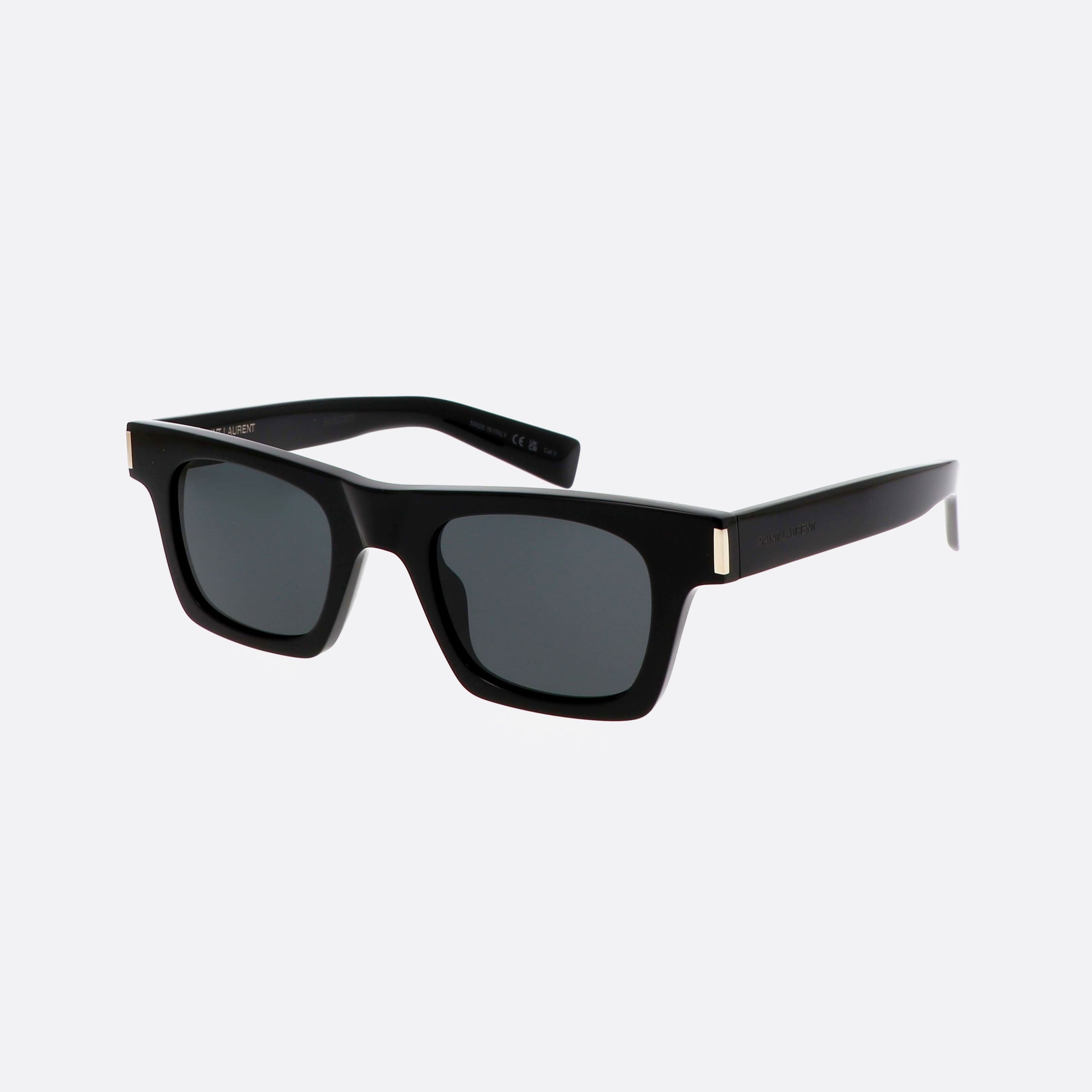 Saint 47mm Laurent Corner Angle Black Rectangle Unisex Sunglasses - Main View