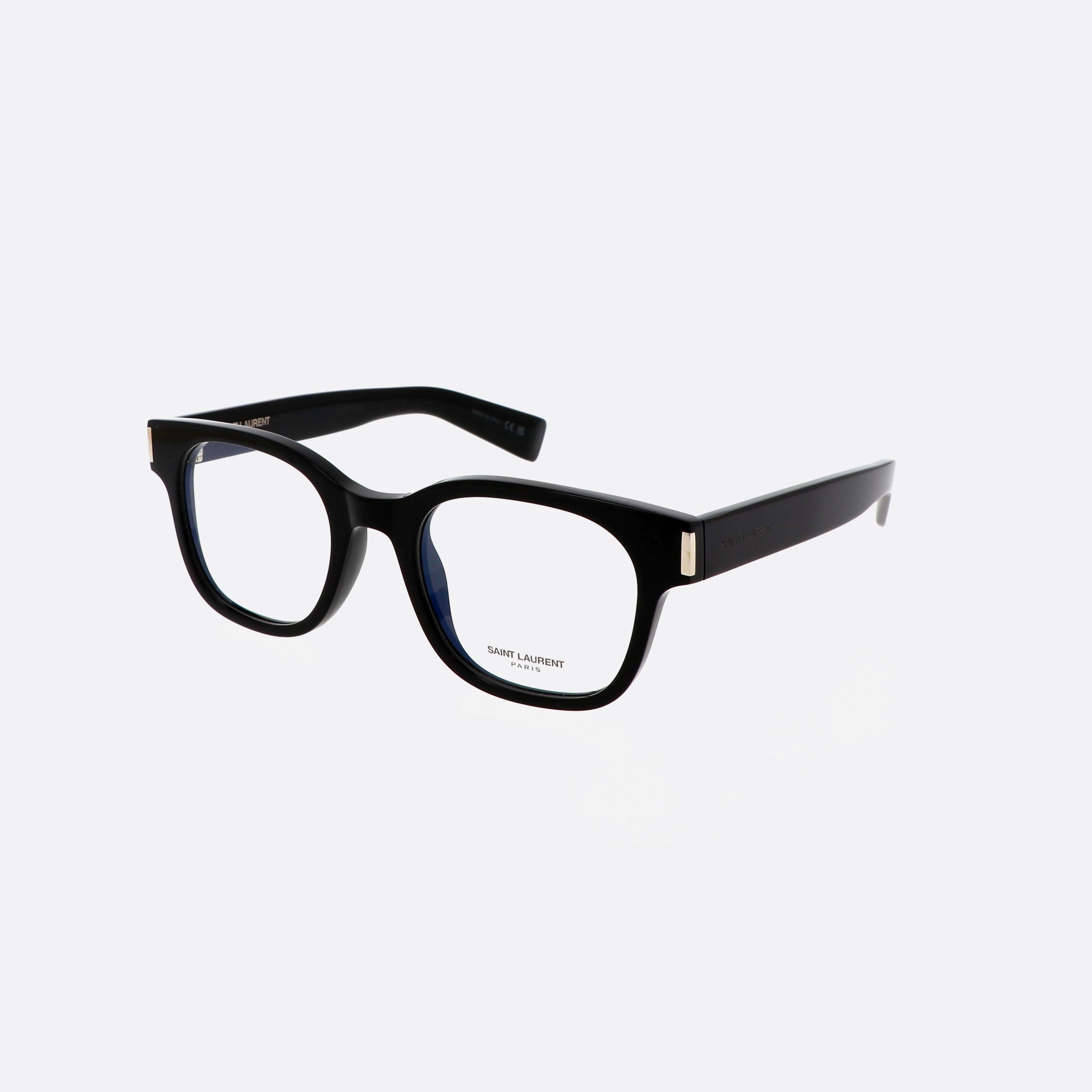 Saint 49mm Laurent Corner Angle Black Squared Women Eyeglasses - Main View