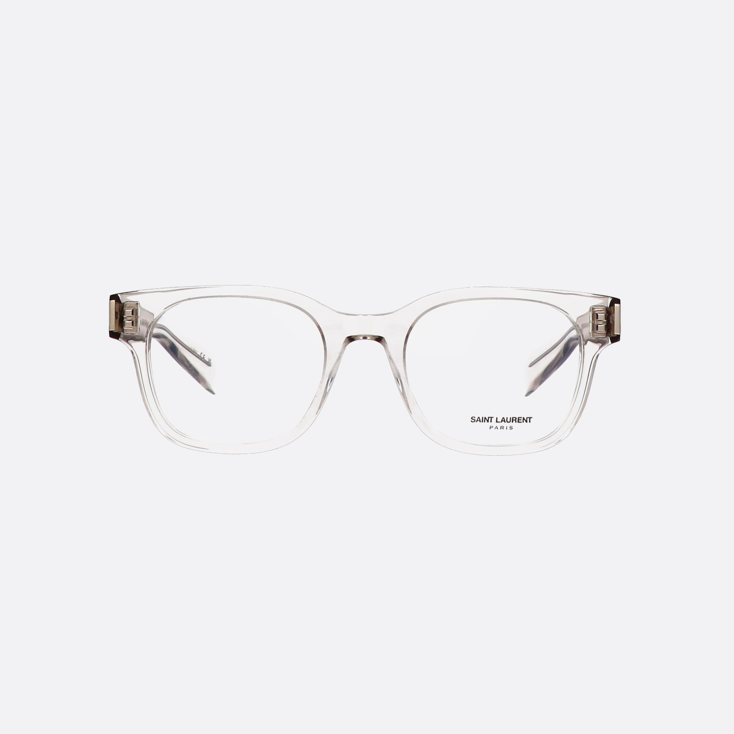 Saint 49mm Laurent Corner Angle Tbe Brown Squared Women Eyeglasses - Side View