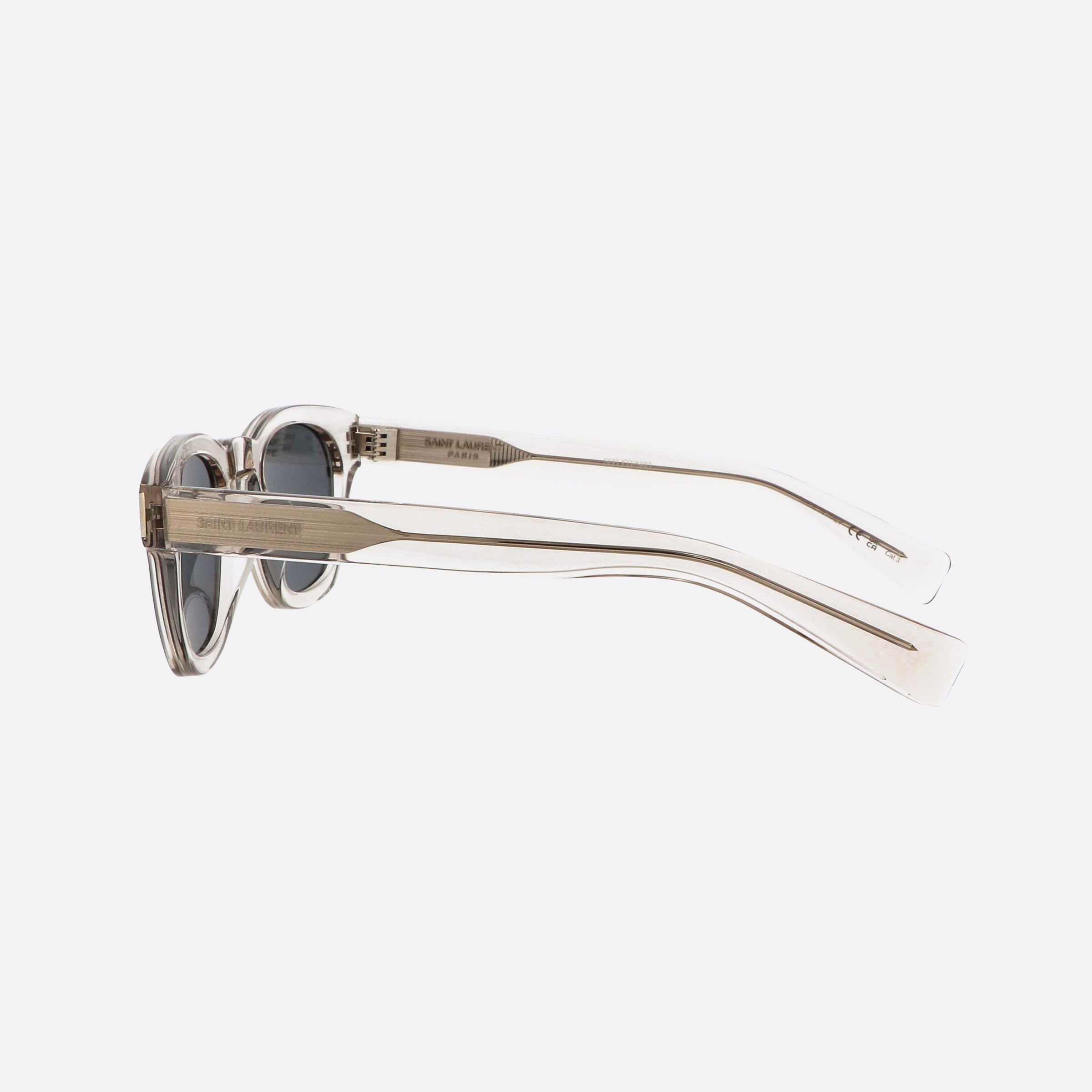 Saint 48mm Laurent Corner Angle Beige Pantos Unisex Sunglasses - Detail View