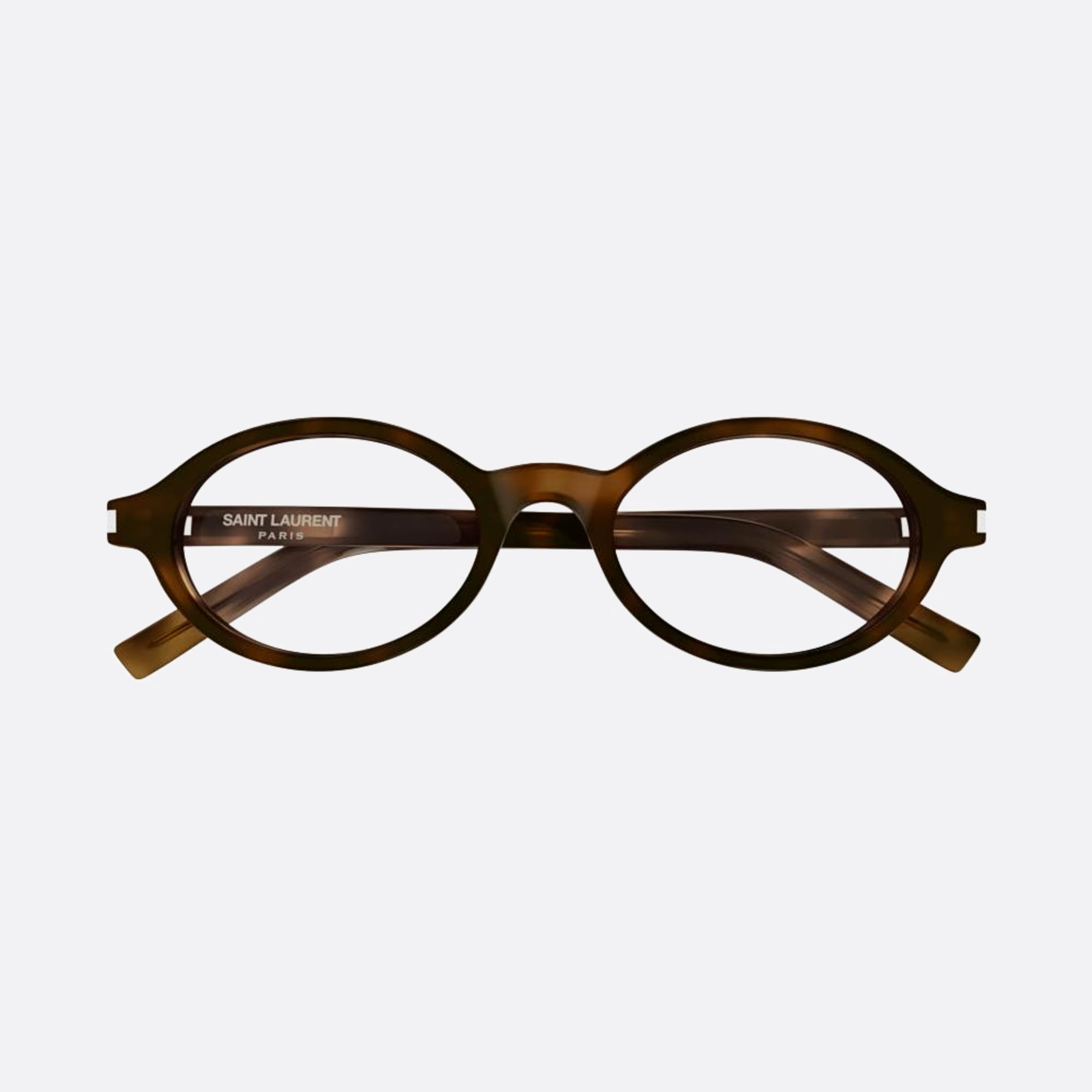 Saint 50mm Laurent Jeanne Opt Havana Round Woman Eyeglasses - Main View