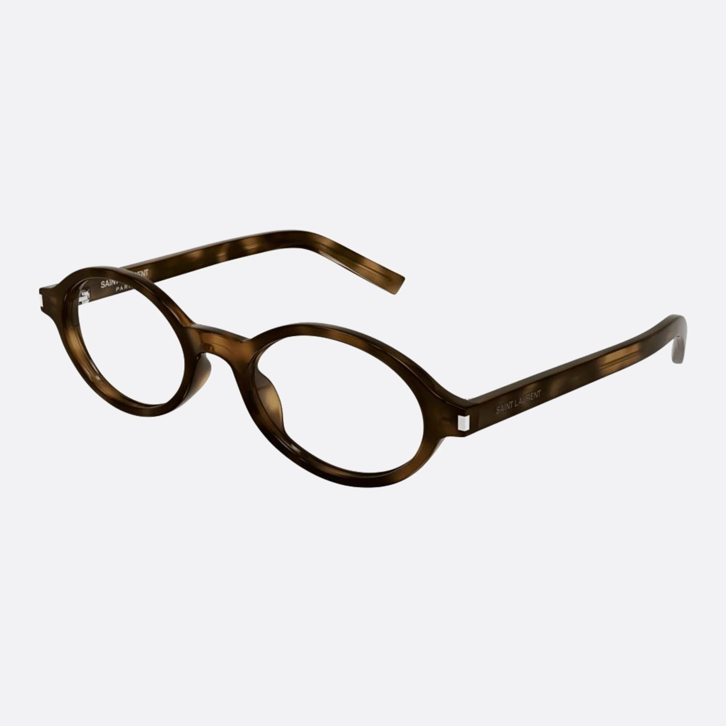 Saint 50mm Laurent Jeanne Opt Havana Round Woman Eyeglasses - Side View