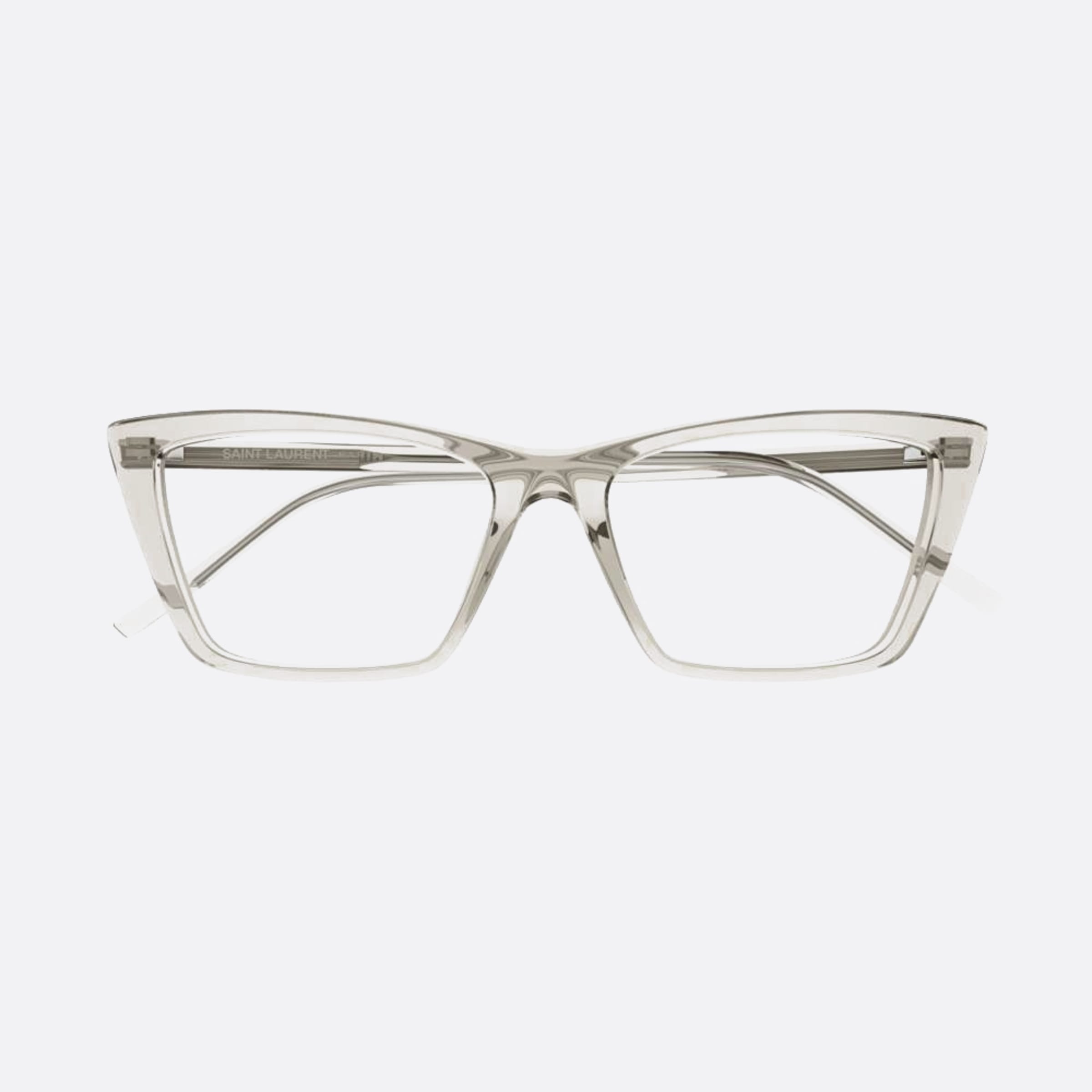 Saint 54mm Laurent Mica Thin Opt Transparent Squared Woman Eyeglasses - Main View