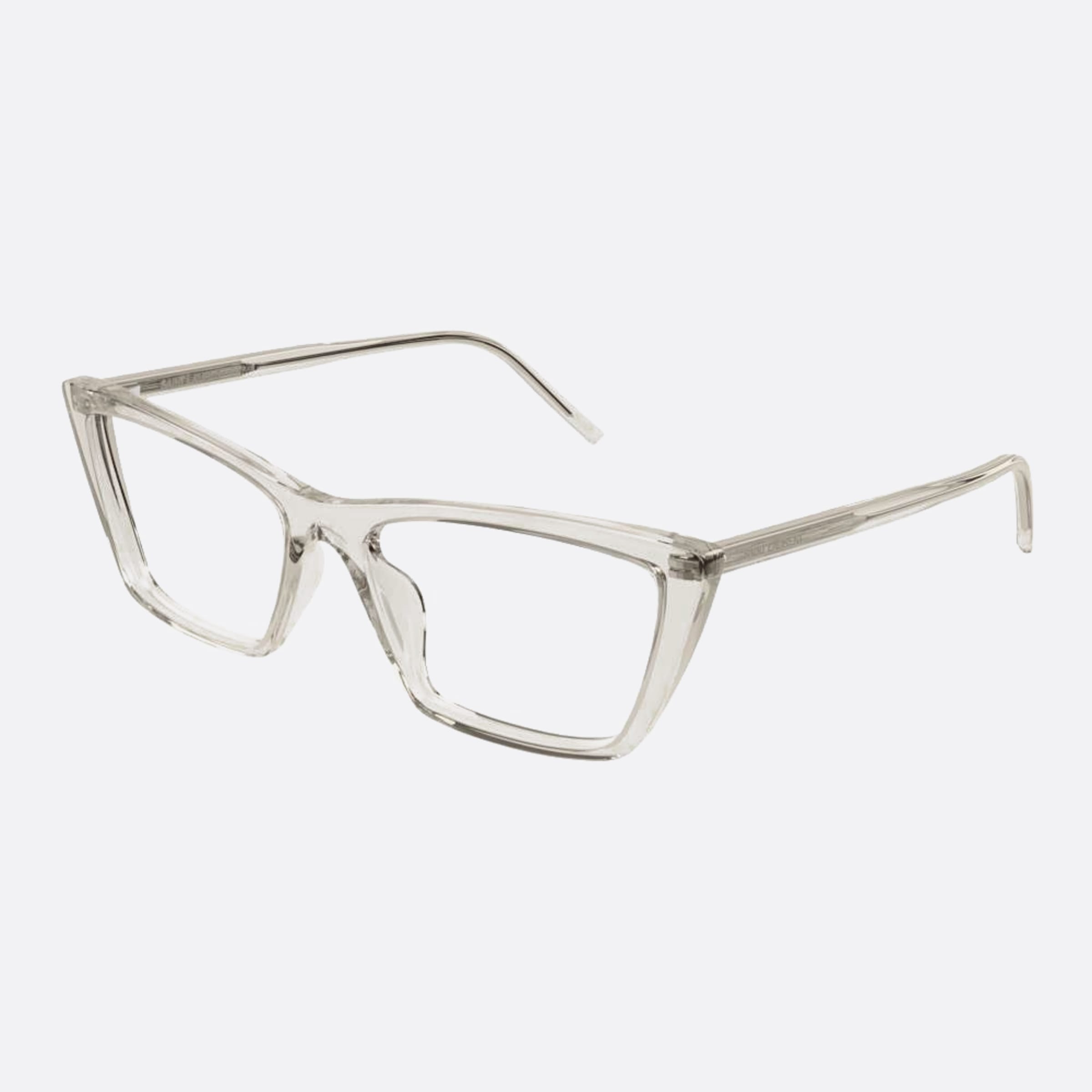 Saint 54mm Laurent Mica Thin Opt Transparent Squared Woman Eyeglasses - Side View