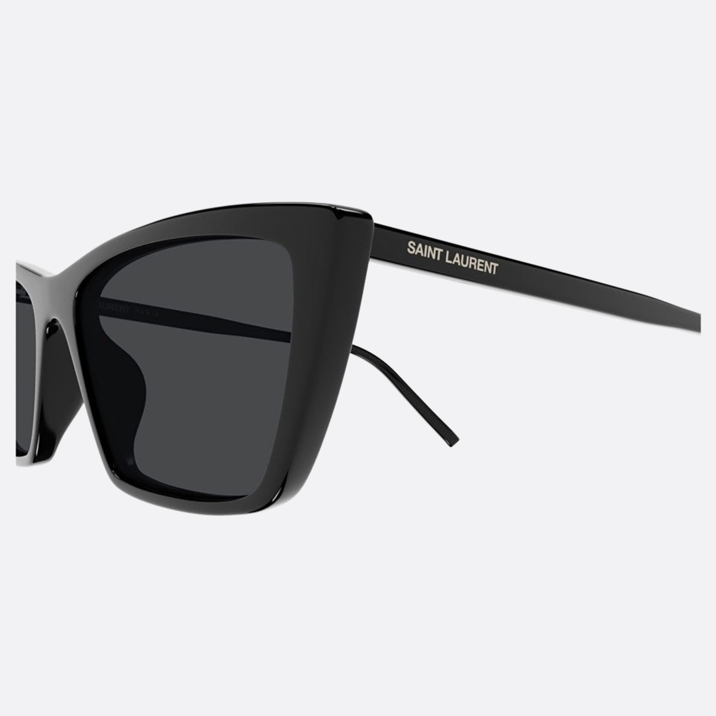 Saint 54mm Laurent Mica Thin Sun Black Squared Woman Sunglasses - Detail View