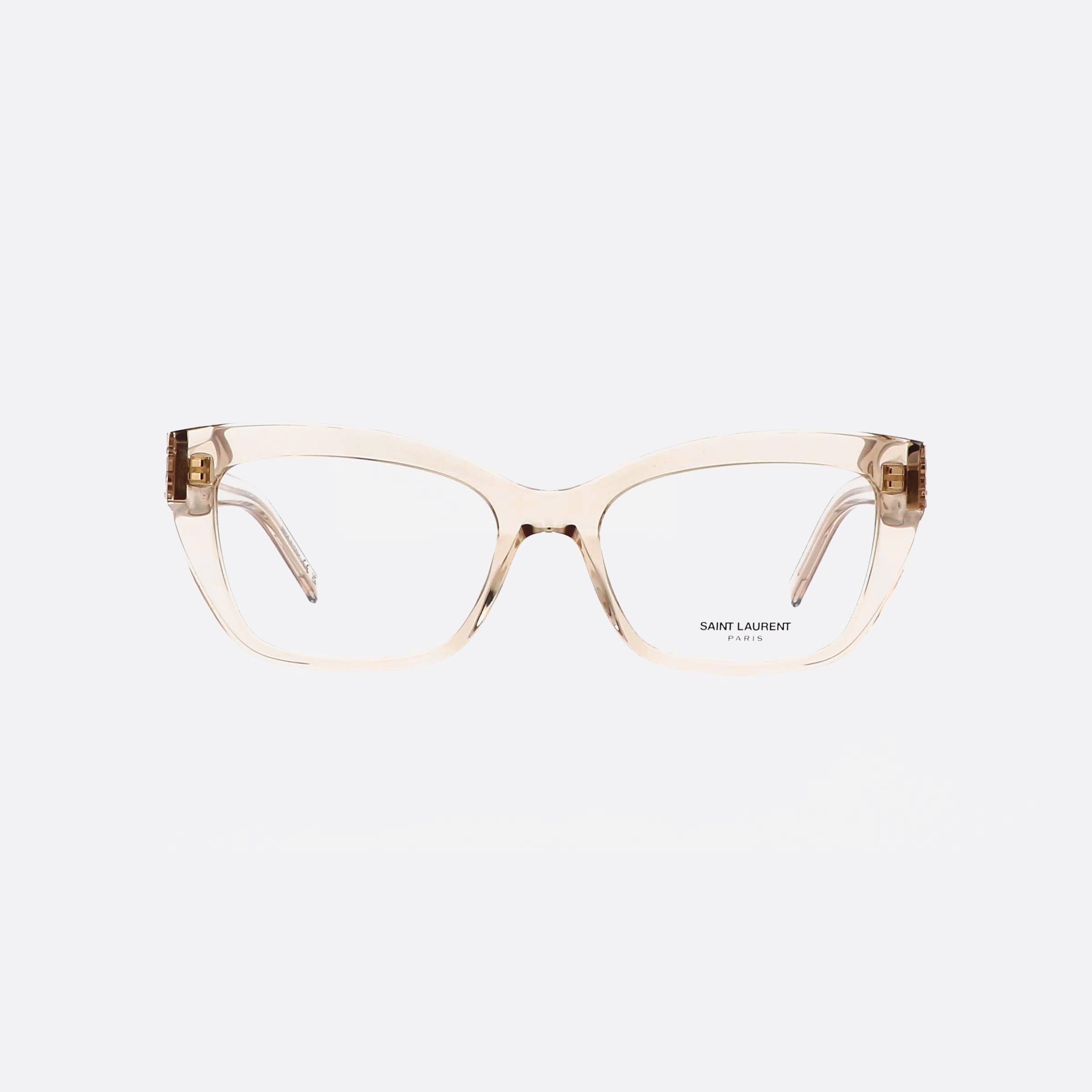 Saint 53mm Laurent Monogram M117 Pink Squared Woman Eyeglasses - Side View