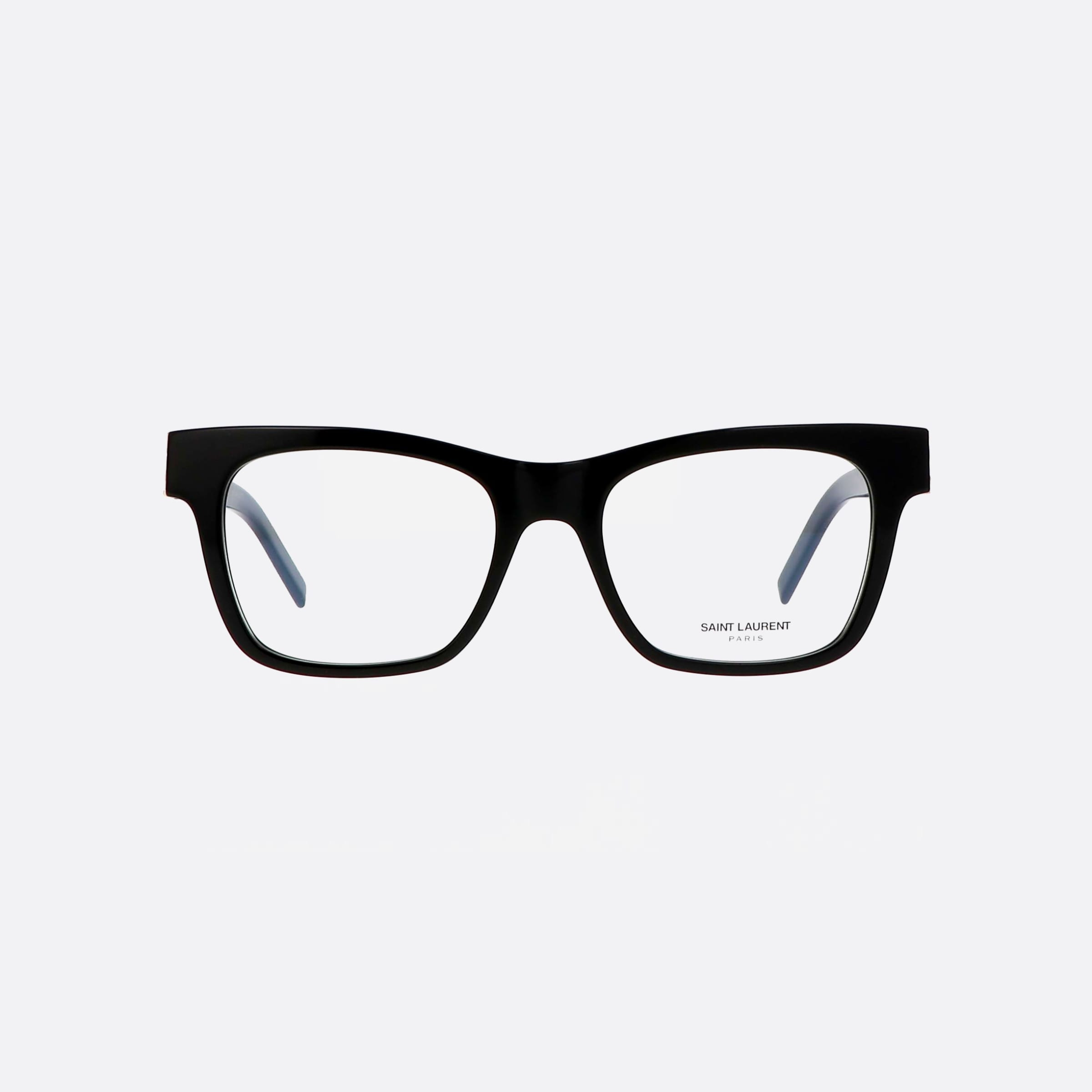 Saint 52mm Laurent Monogram M118 Black Squared Woman Eyeglasses - Side View