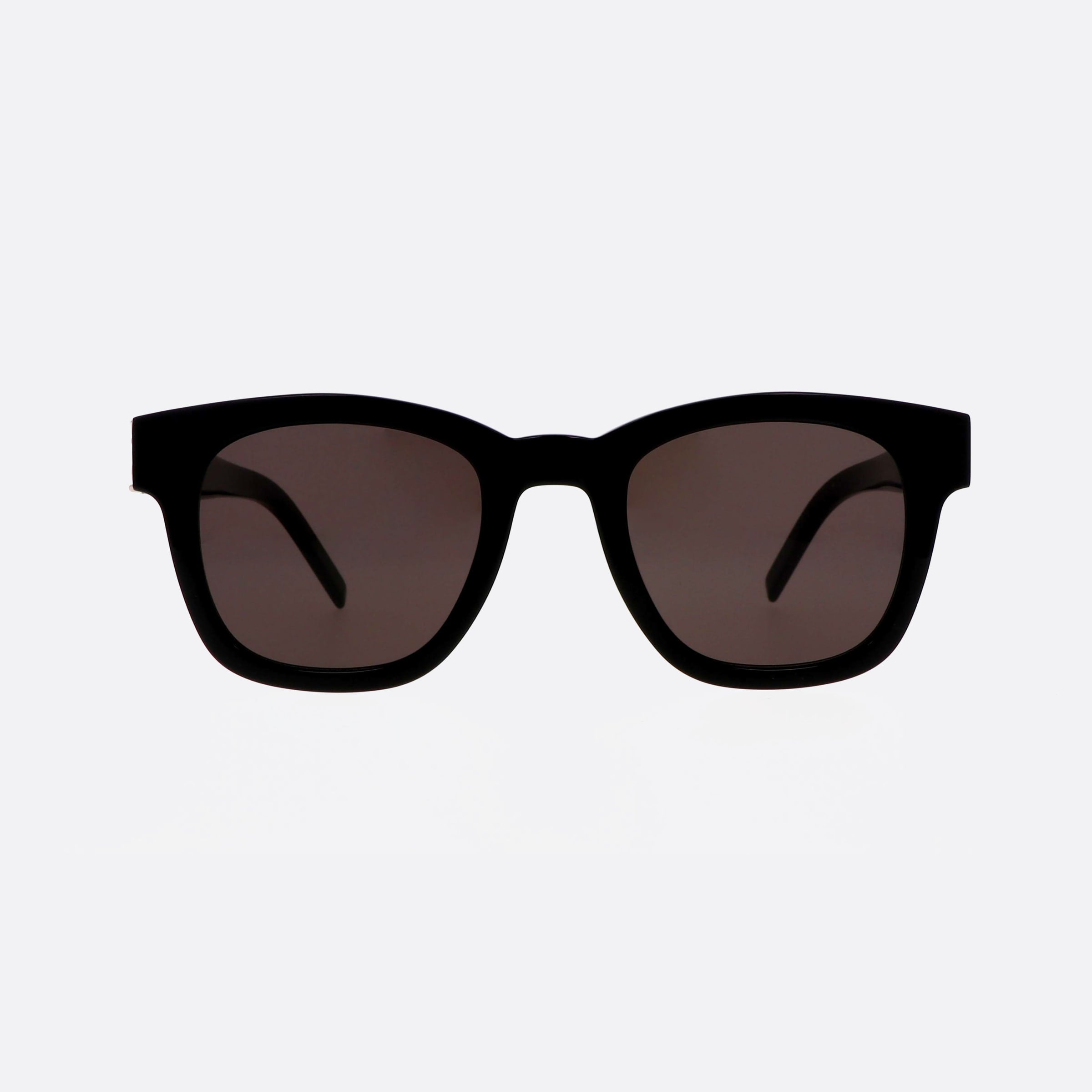 Saint 49mm Laurent Monogram M124 Black Square Unisex Sunglasses - Side View